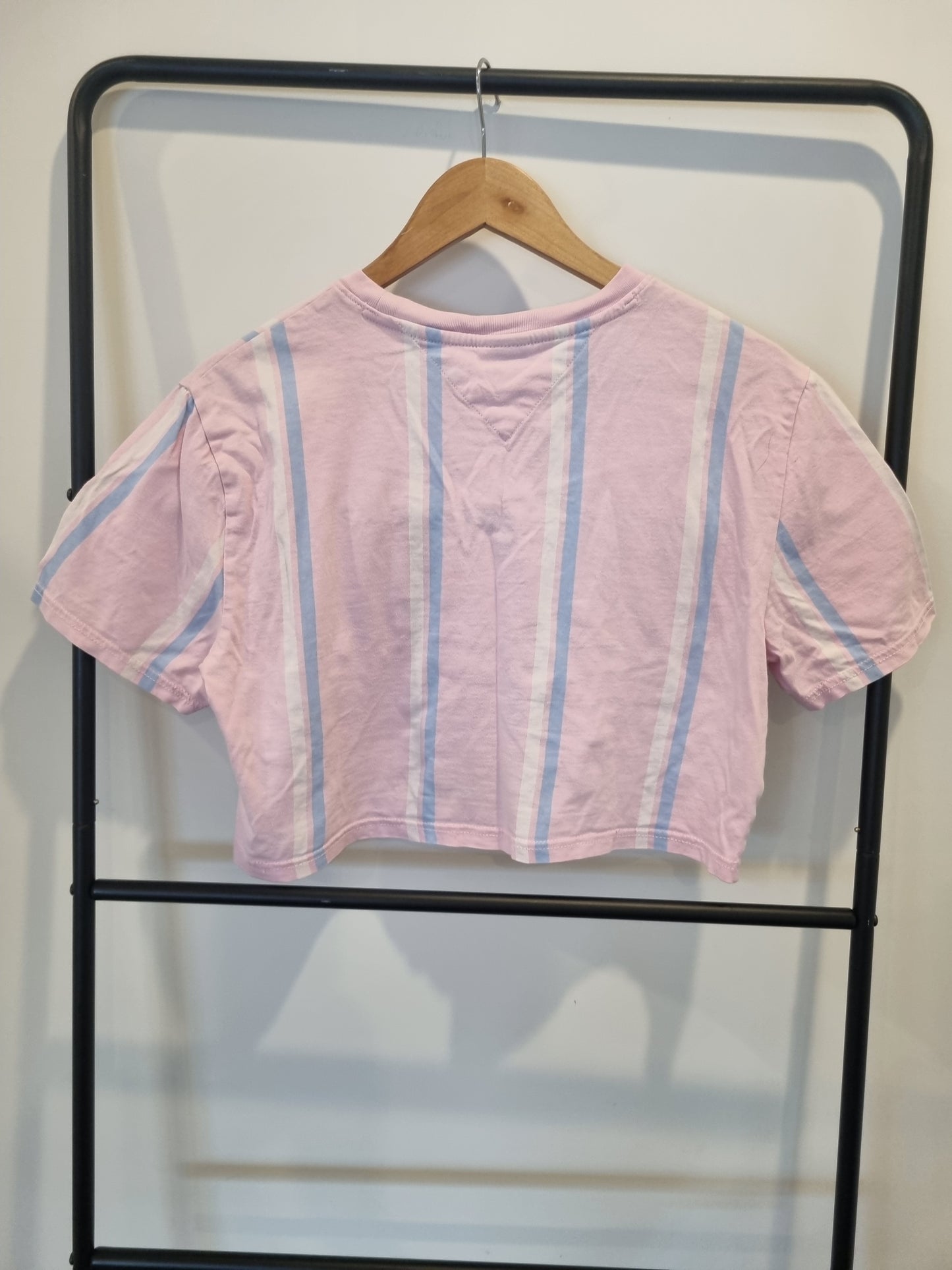 Tommy Jeans Striped Crop TShirt - Size L