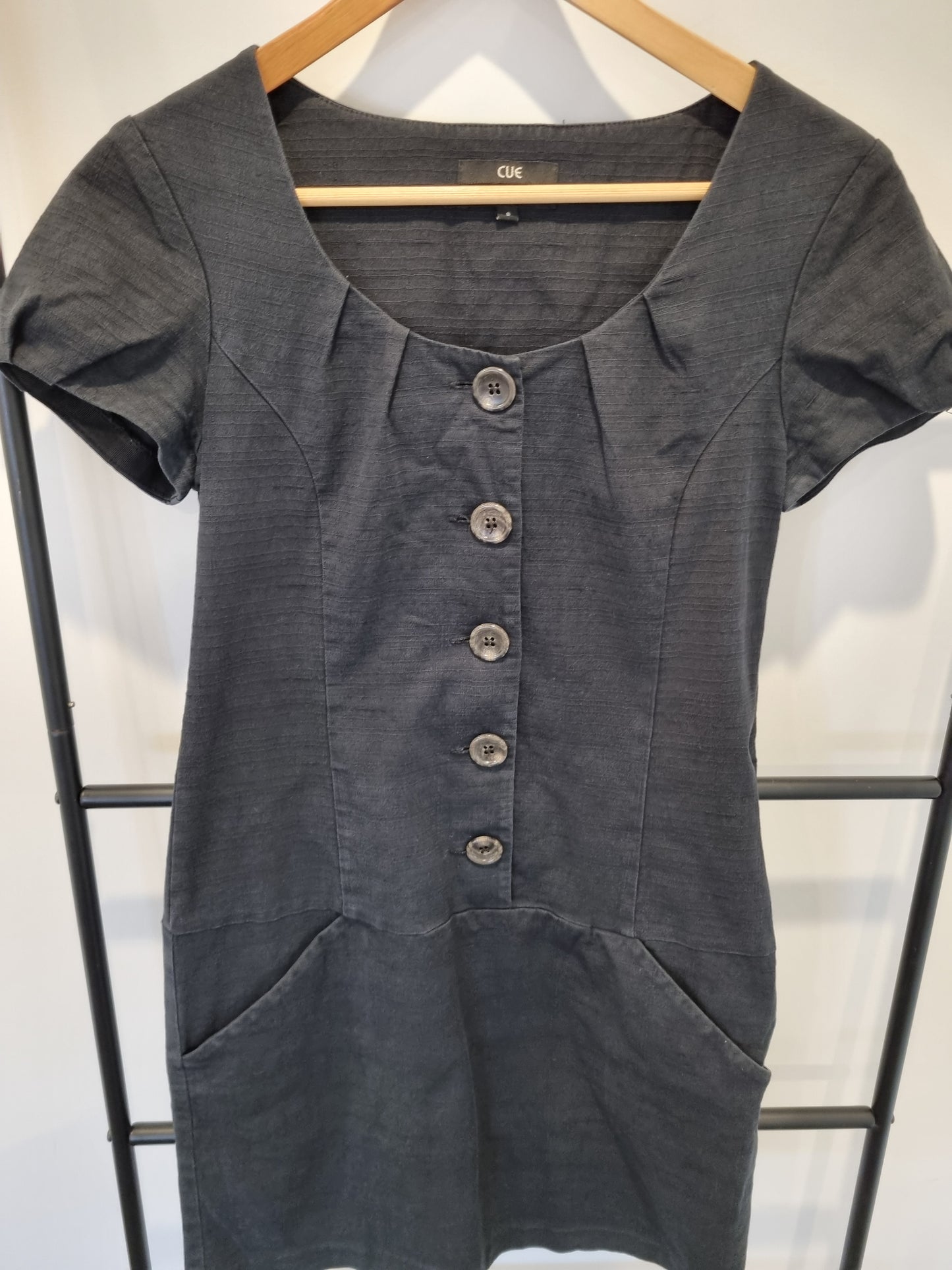 Cue Linen Dress - Size 8