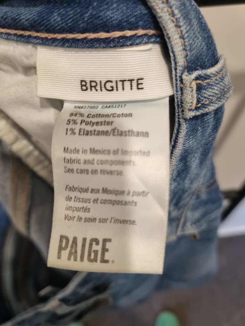 Paige, Brigitte Jeans - Raw Hem, Size 14