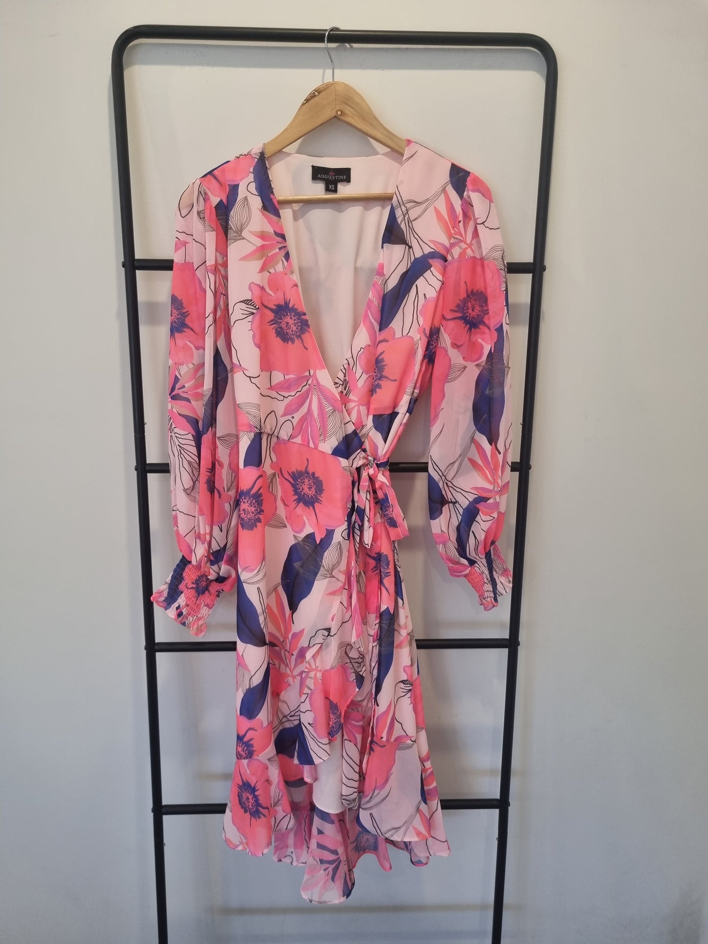 Augustine Mini Wrap Dress - Size XS