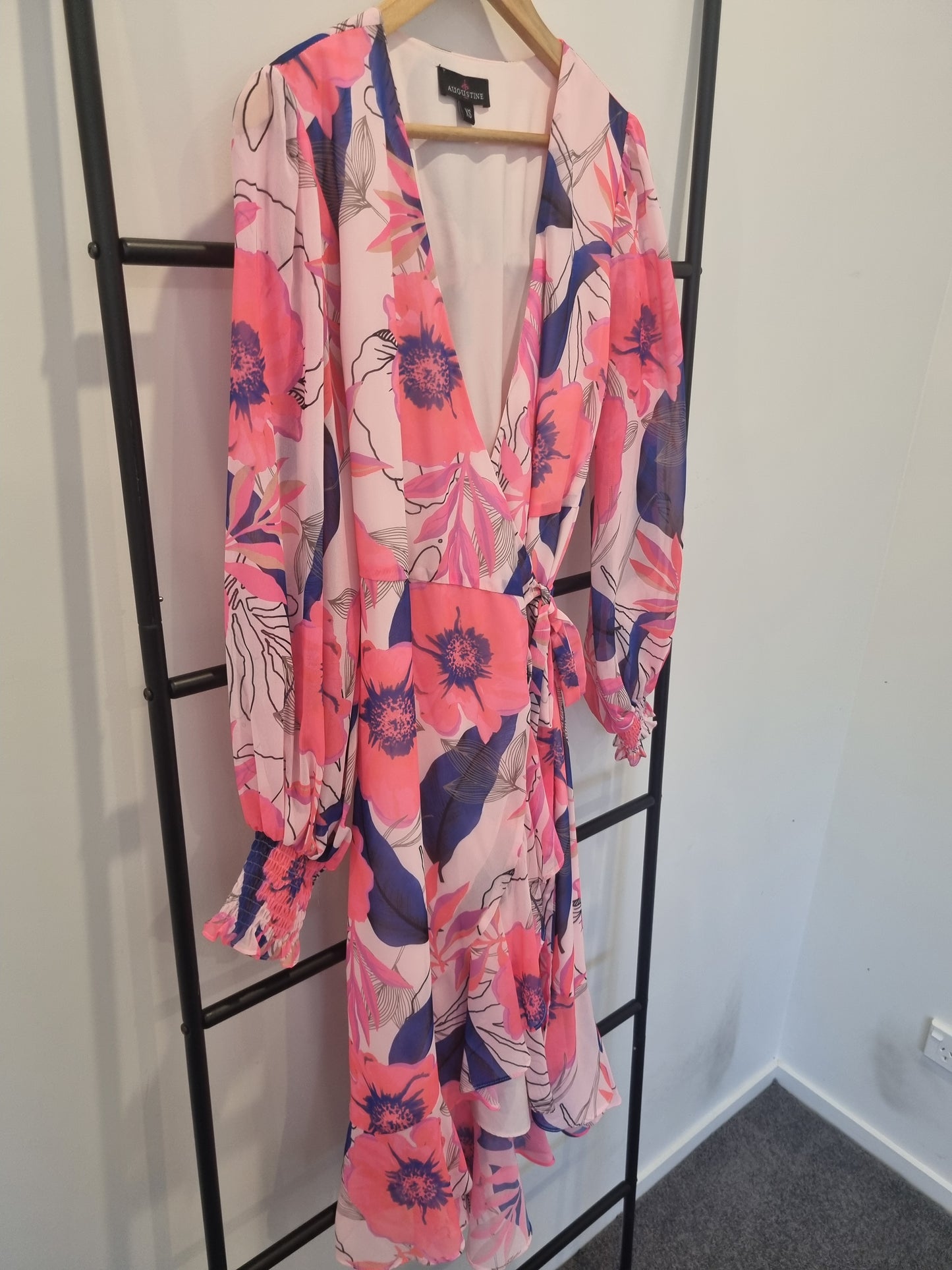 Augustine Mini Wrap Dress - Size XS