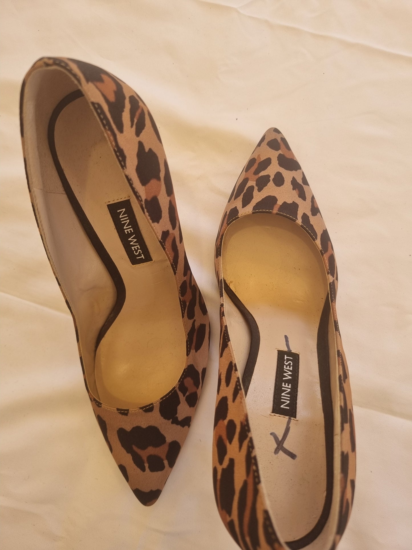 Nine West Leopard Print Heels - Size 38 (Size 7.5)