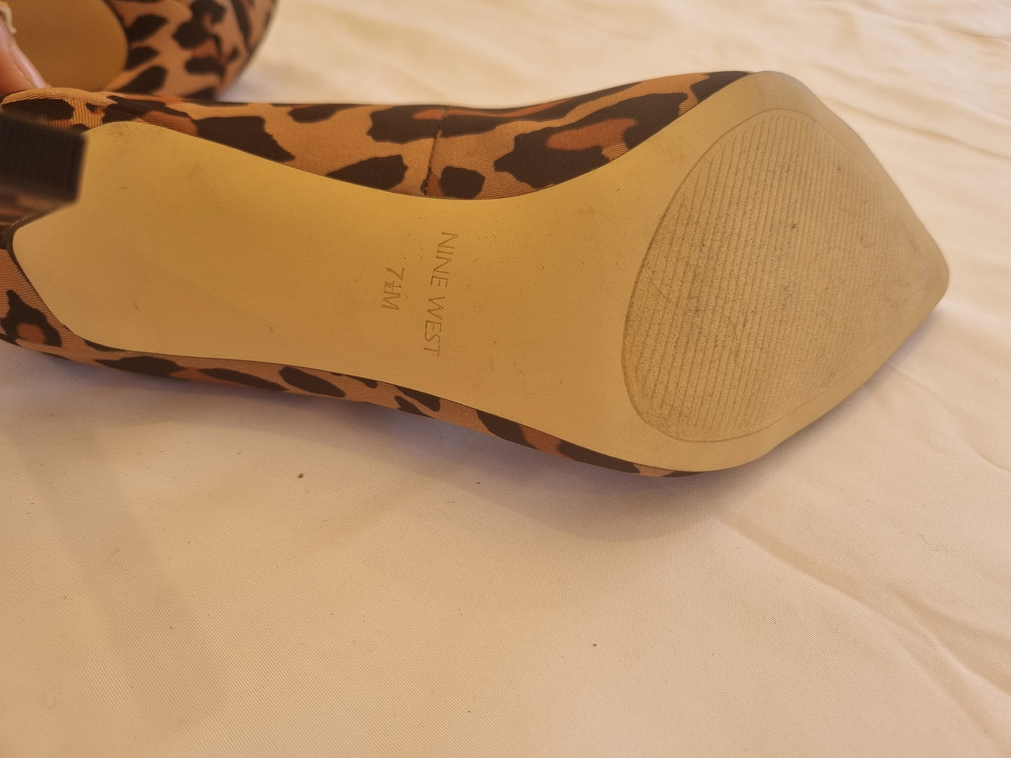 Nine West Leopard Print Heels - Size 38 (Size 7.5)