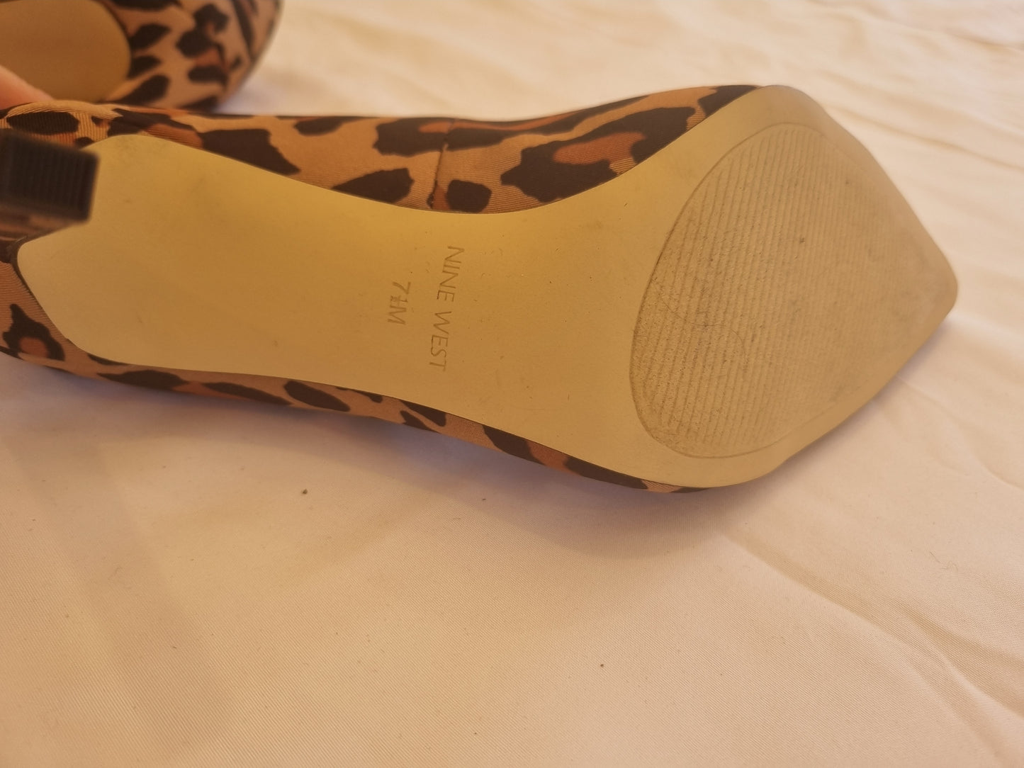 Nine West Leopard Print Heels - Size 38 (Size 7.5)