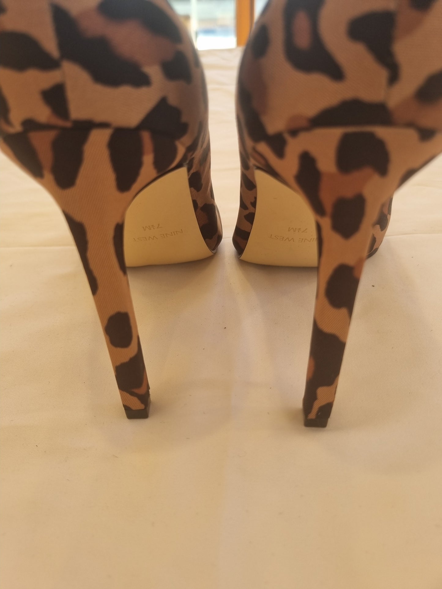 Nine West Leopard Print Heels - Size 38 (Size 7.5)
