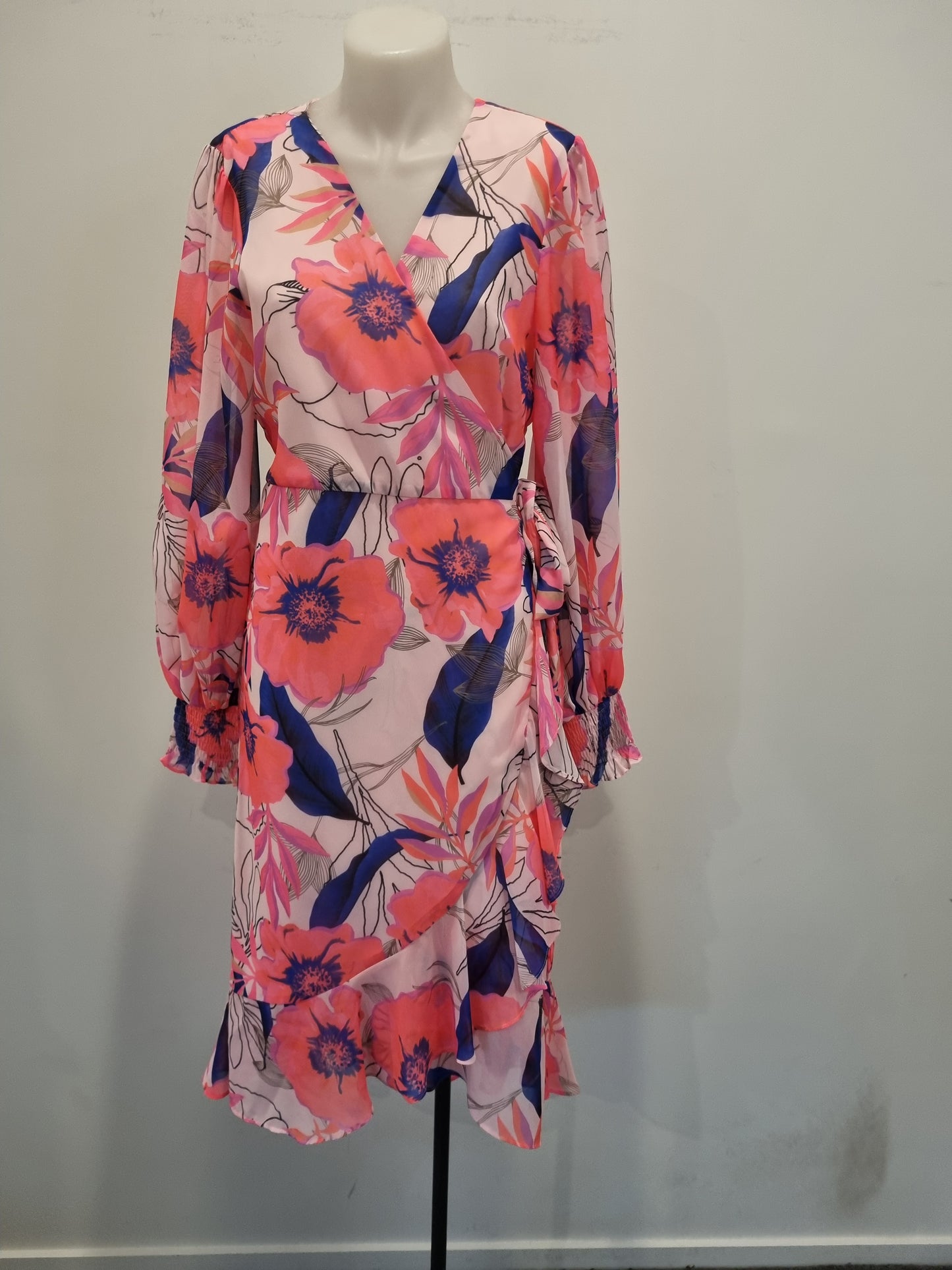 Augustine Mini Wrap Dress - Size XS