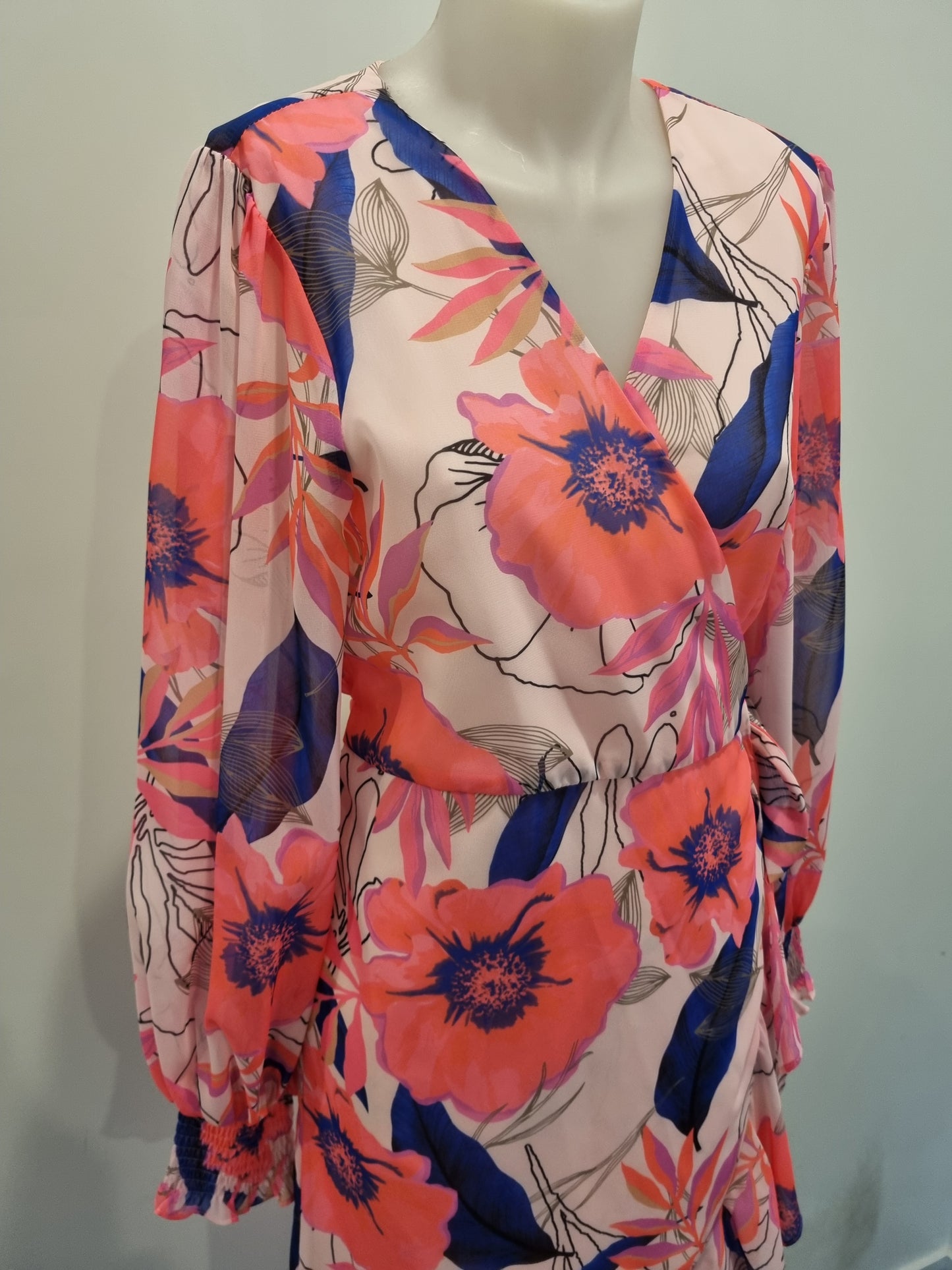 Augustine Mini Wrap Dress - Size XS