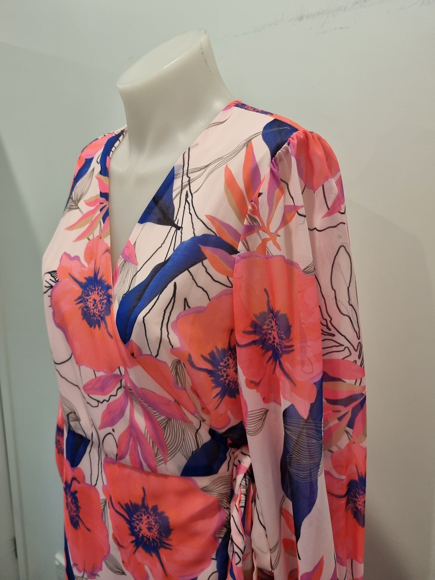 Augustine Mini Wrap Dress - Size XS