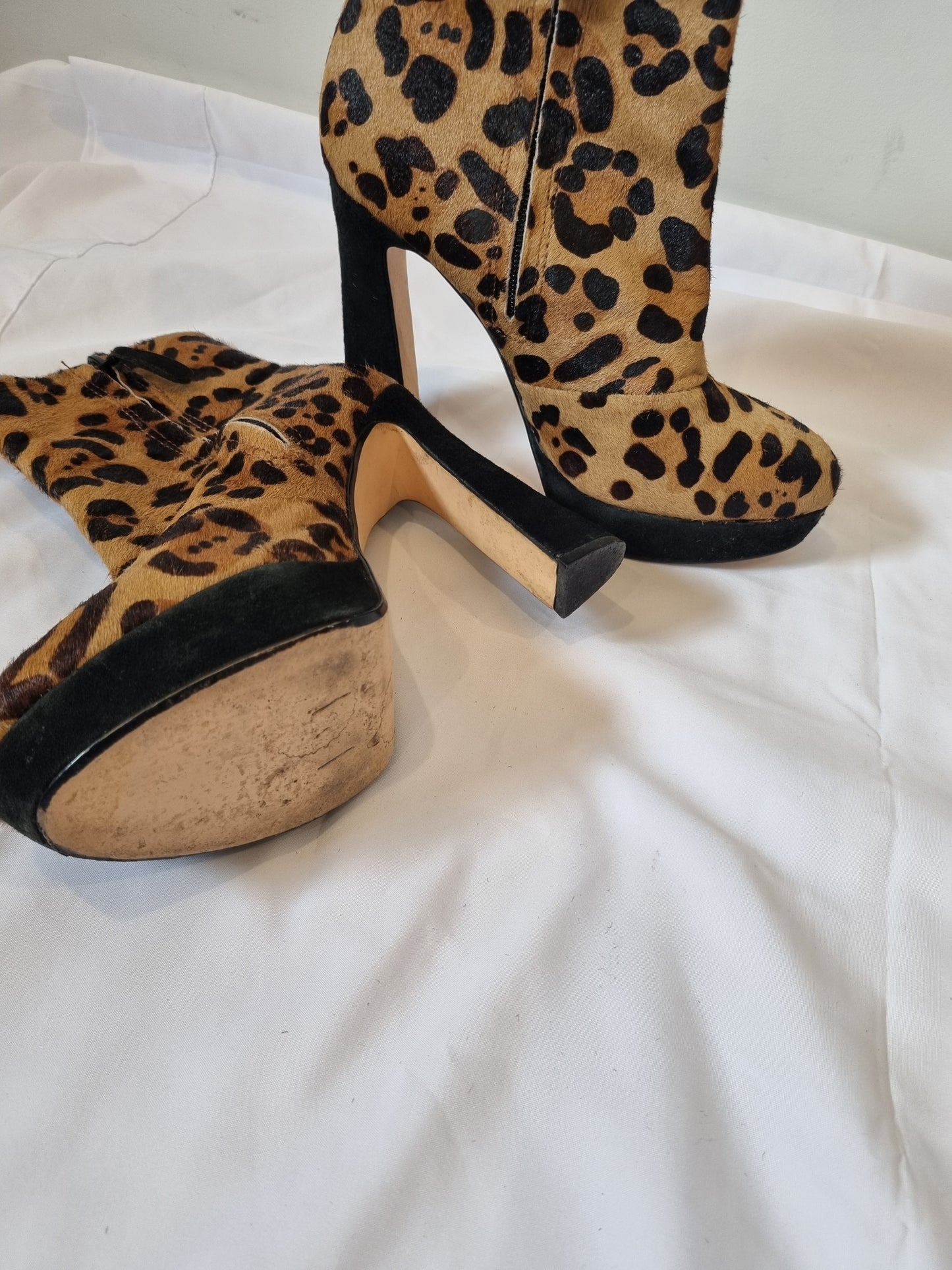 RMK Animal Print Boots - Size 38