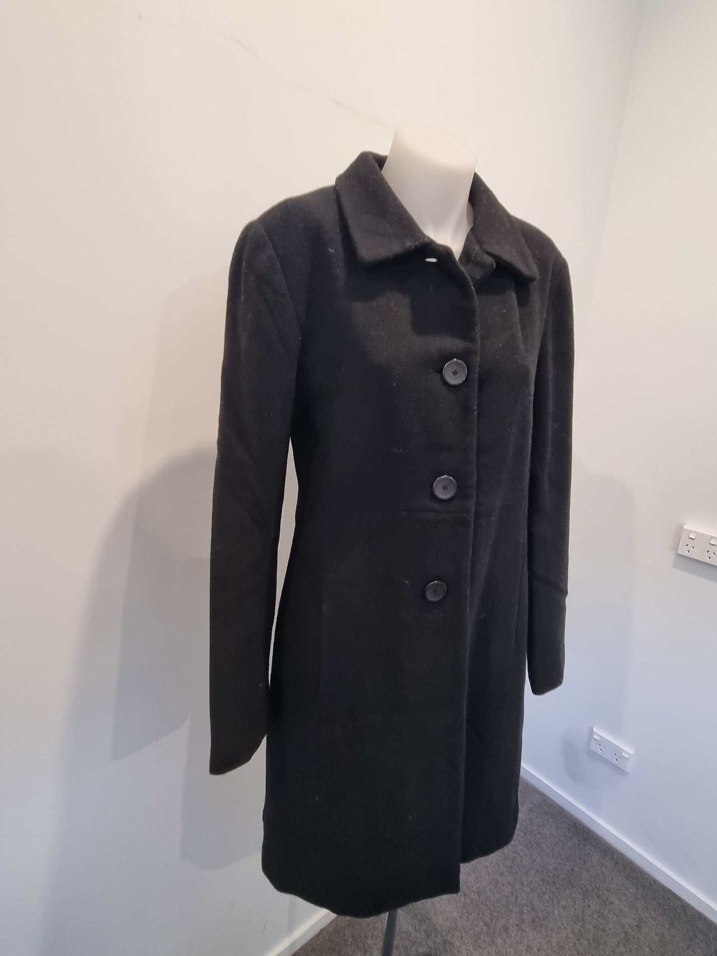 Sabena Black Coat - Size 10