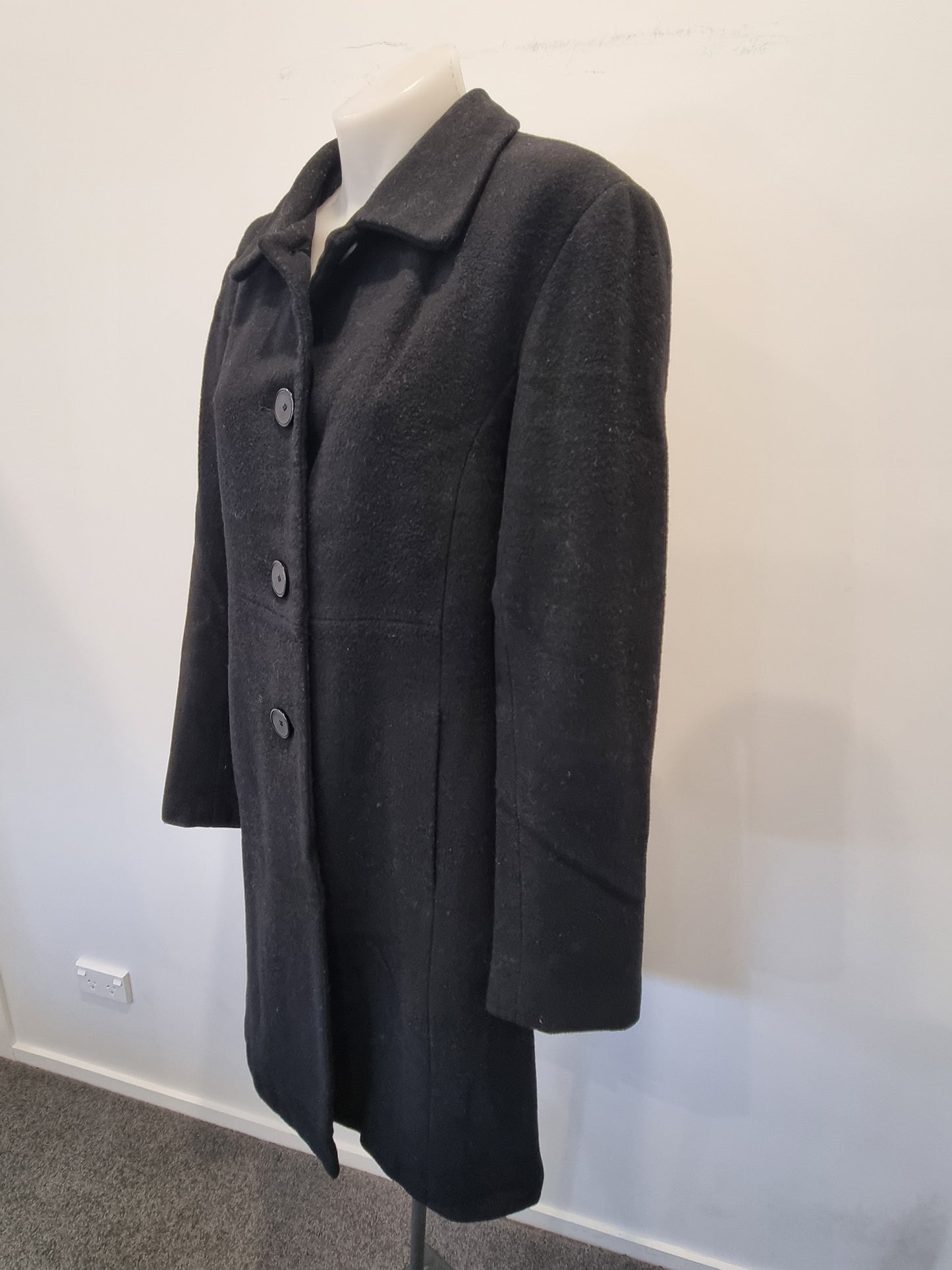Sabena Black Coat - Size 10