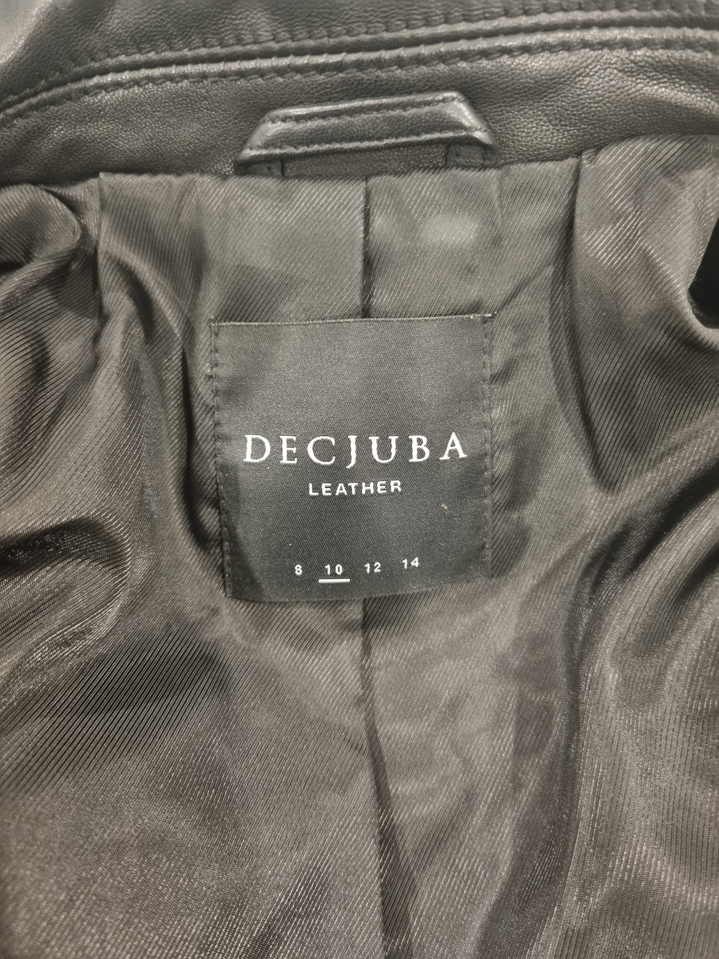 Decjuba Leather Jacket - Size 10