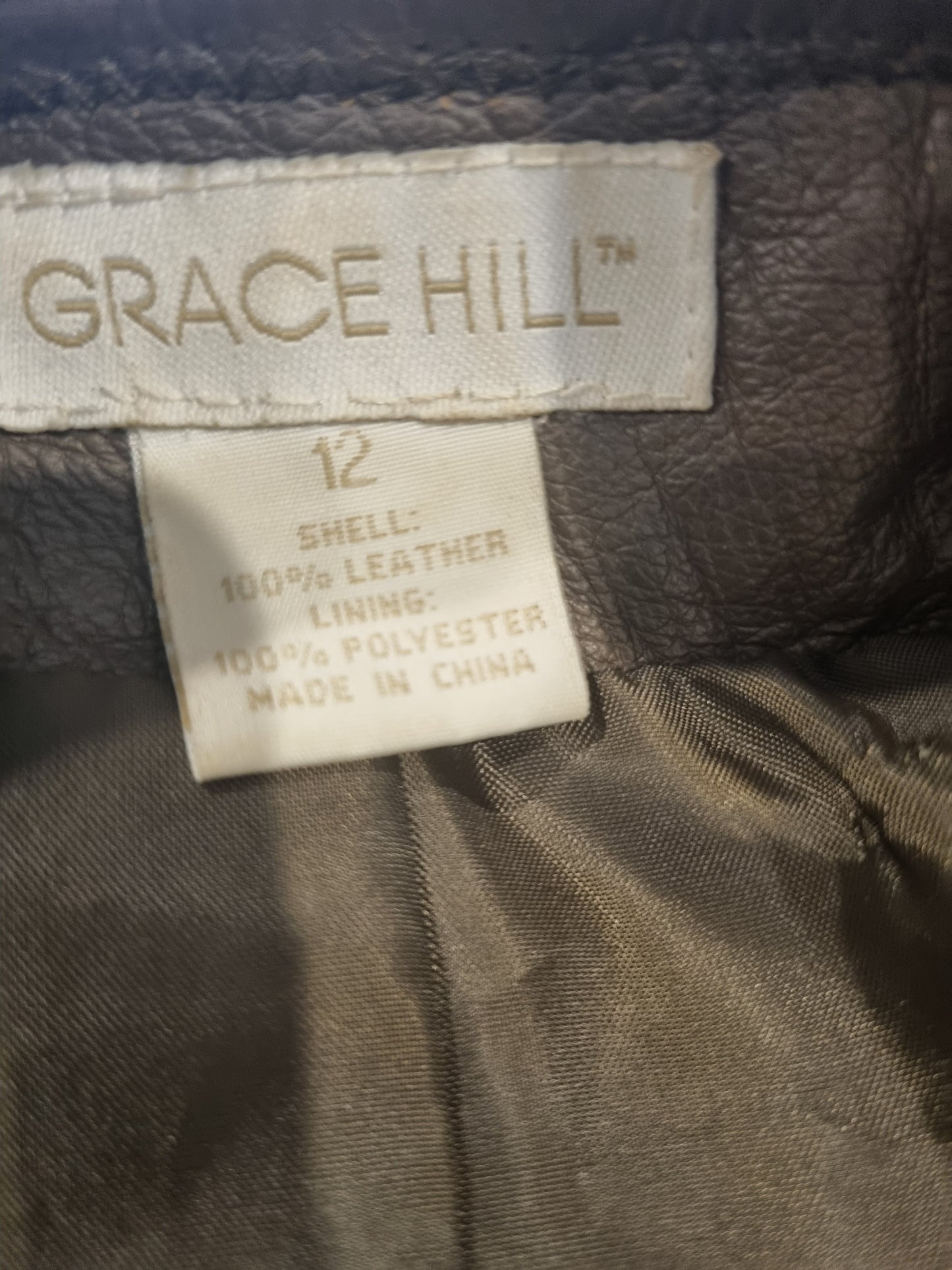 Grace Hill Leather Jacket - Size 12