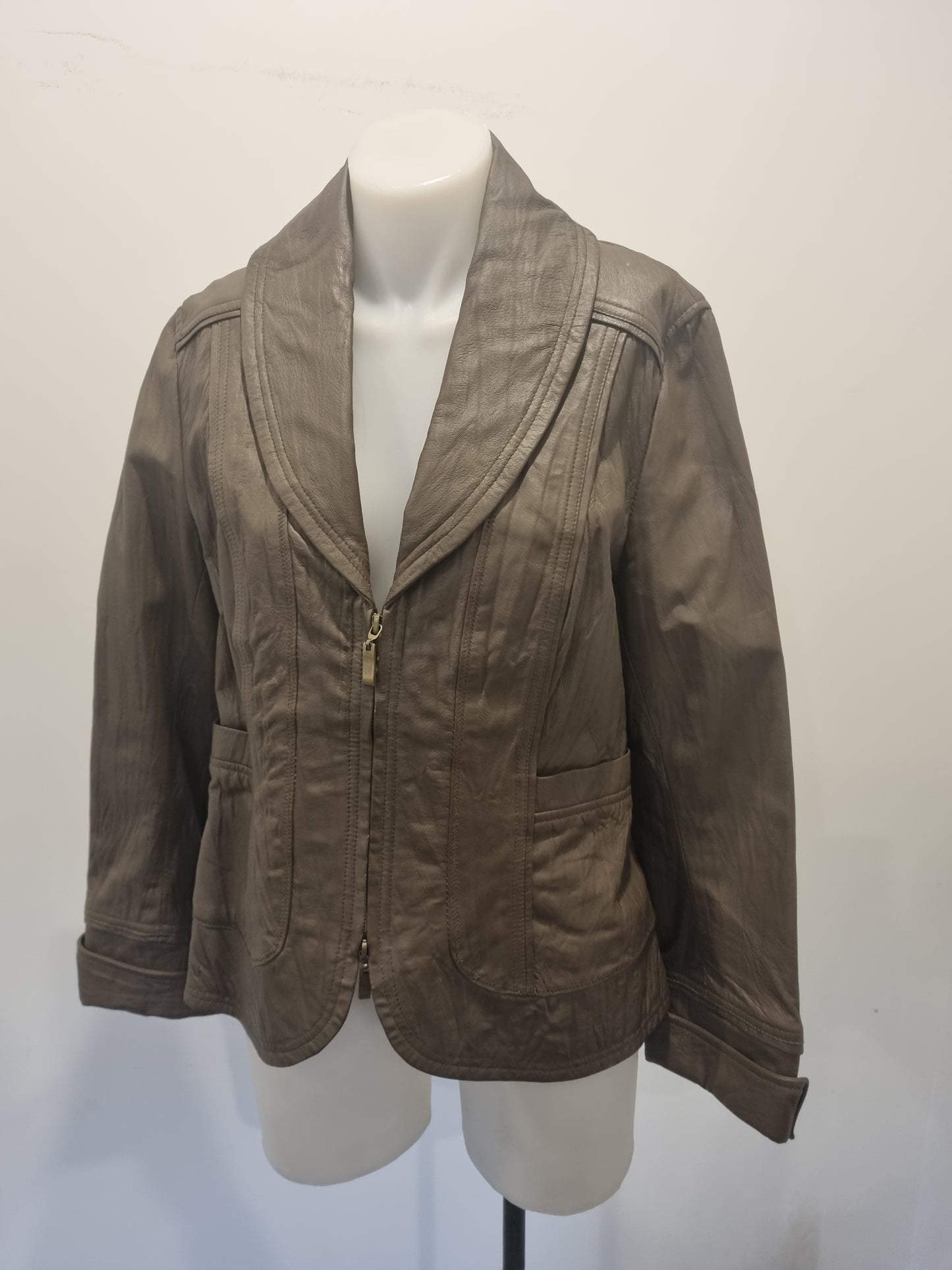 Grace Hill Leather Jacket - Size 12