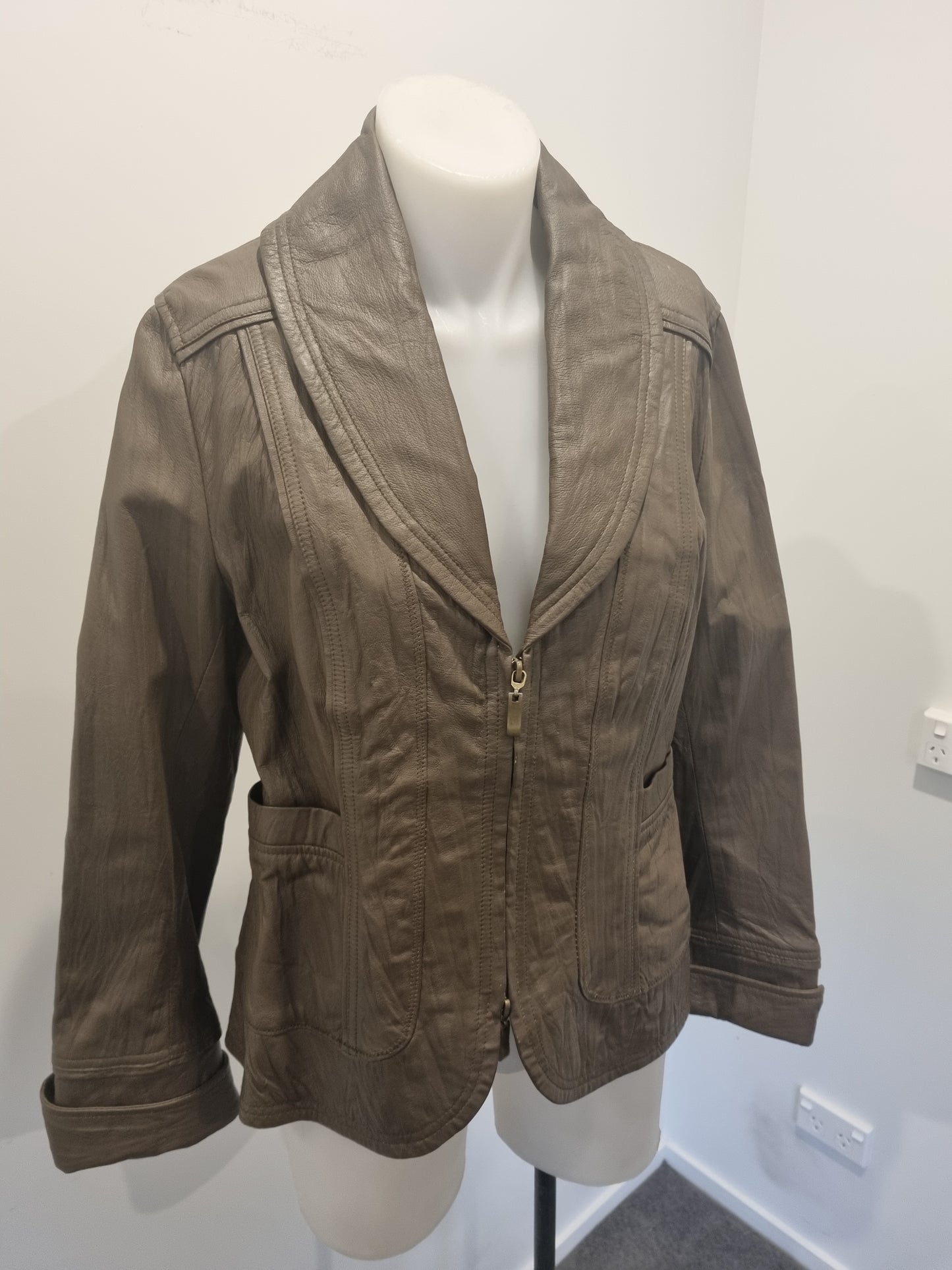 Grace Hill Leather Jacket - Size 12