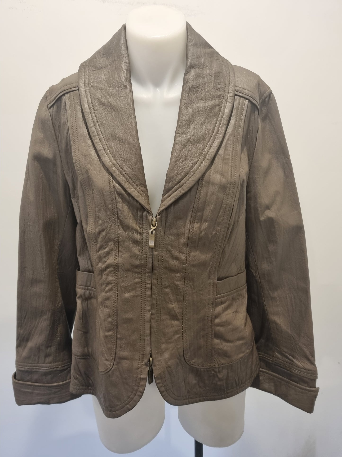 Grace Hill Leather Jacket - Size 12