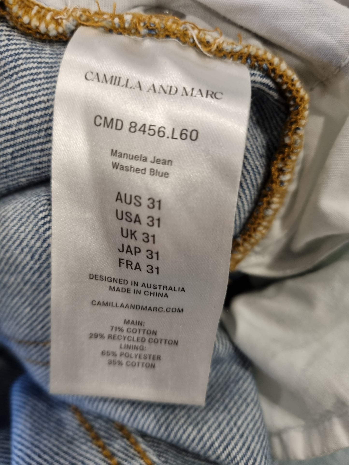 Camilla and Marc Jeans - Size 31 (12/14)