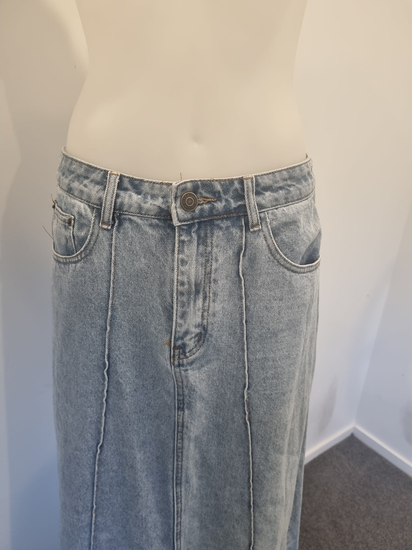 Dissh Maxi Denim Skirt - Size 10