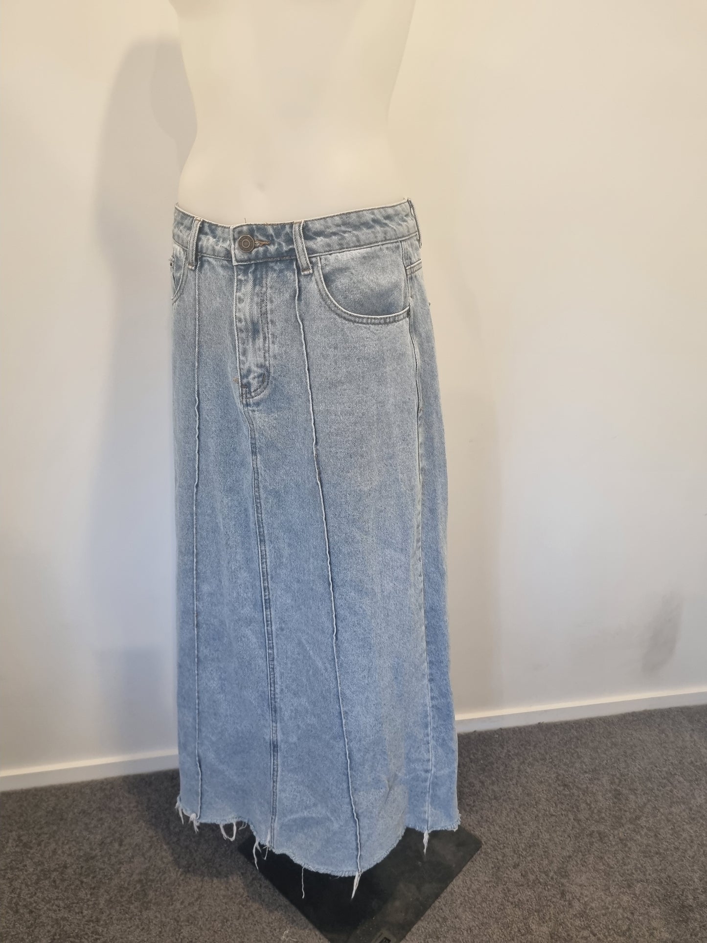Dissh Maxi Denim Skirt - Size 10