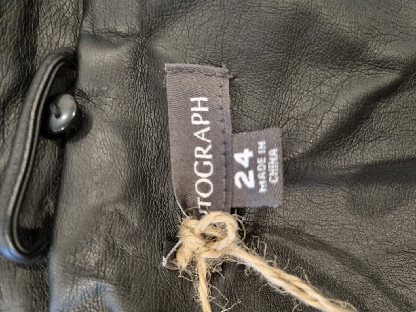 Autograph Leather-Look Jacket - Size 24
