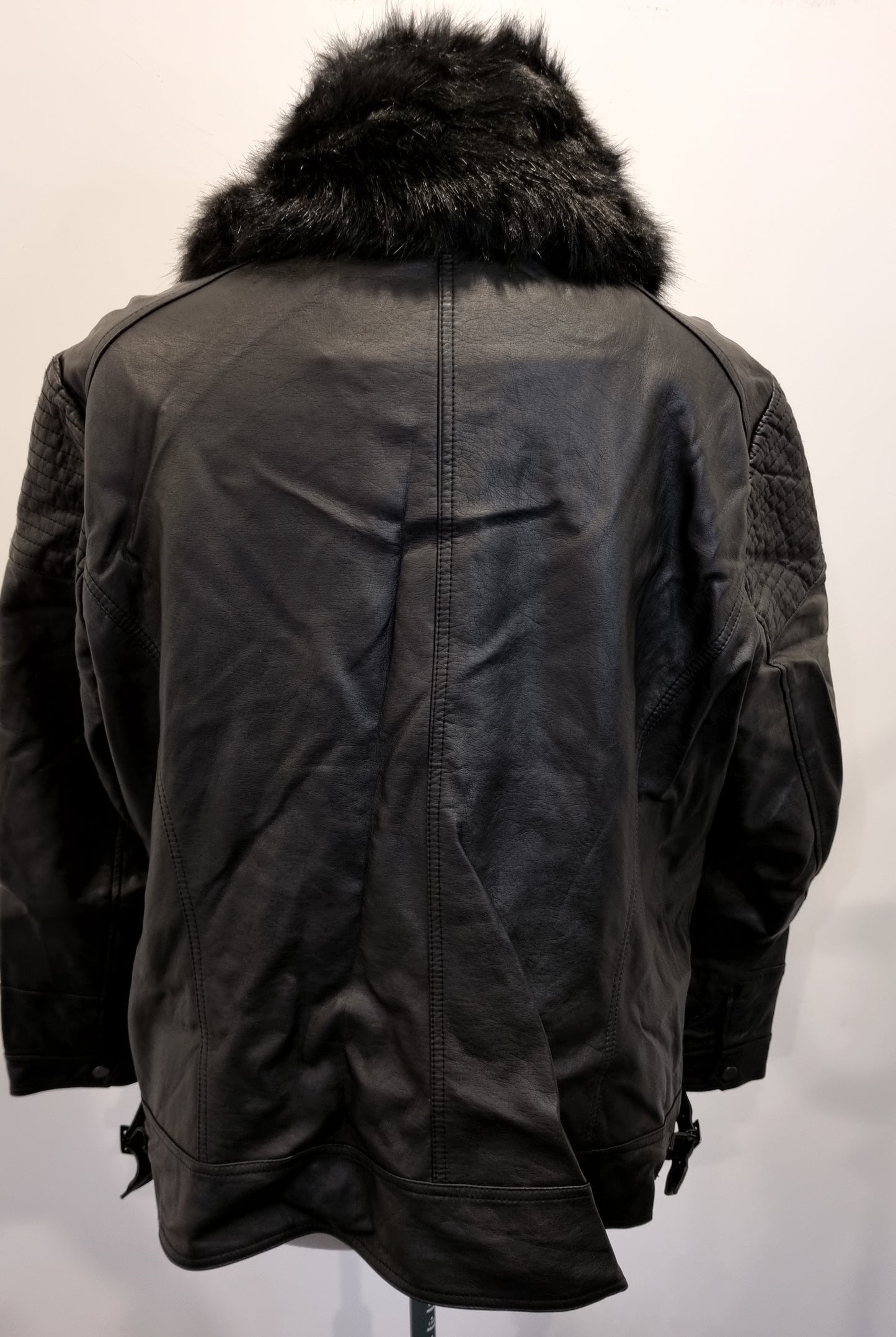 Autograph Leather-Look Jacket - Size 24