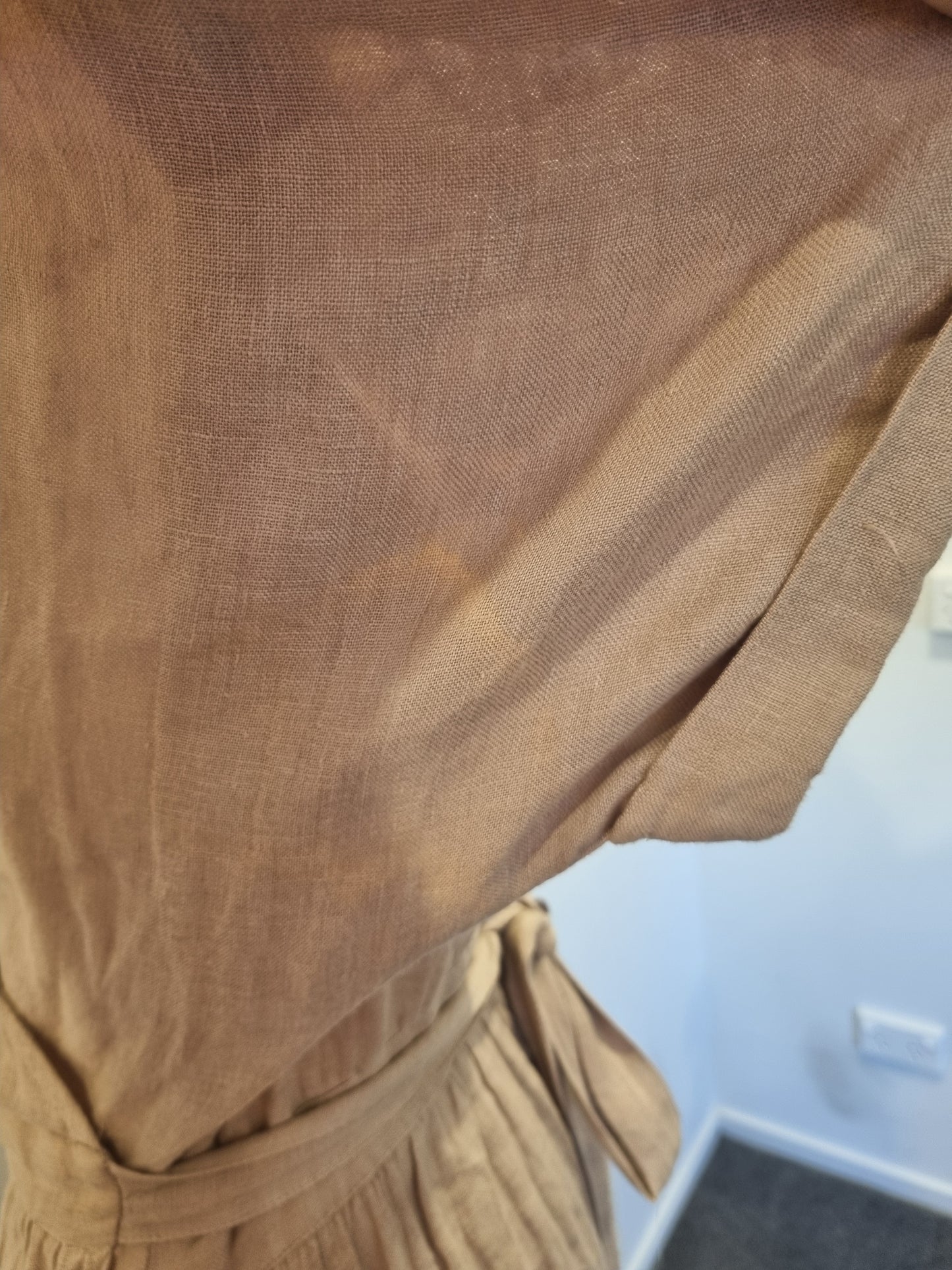 Brave + True Linen Wrap Dress - Size 14