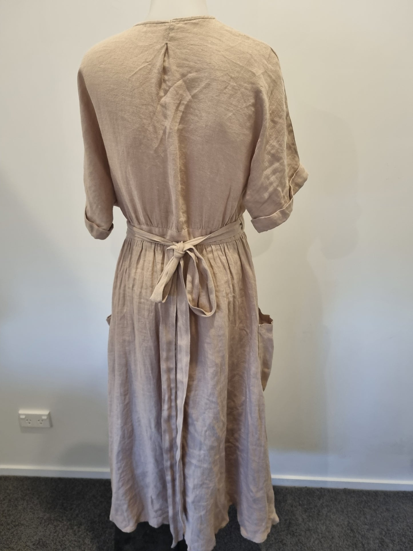 Brave + True Linen Wrap Dress - Size 14