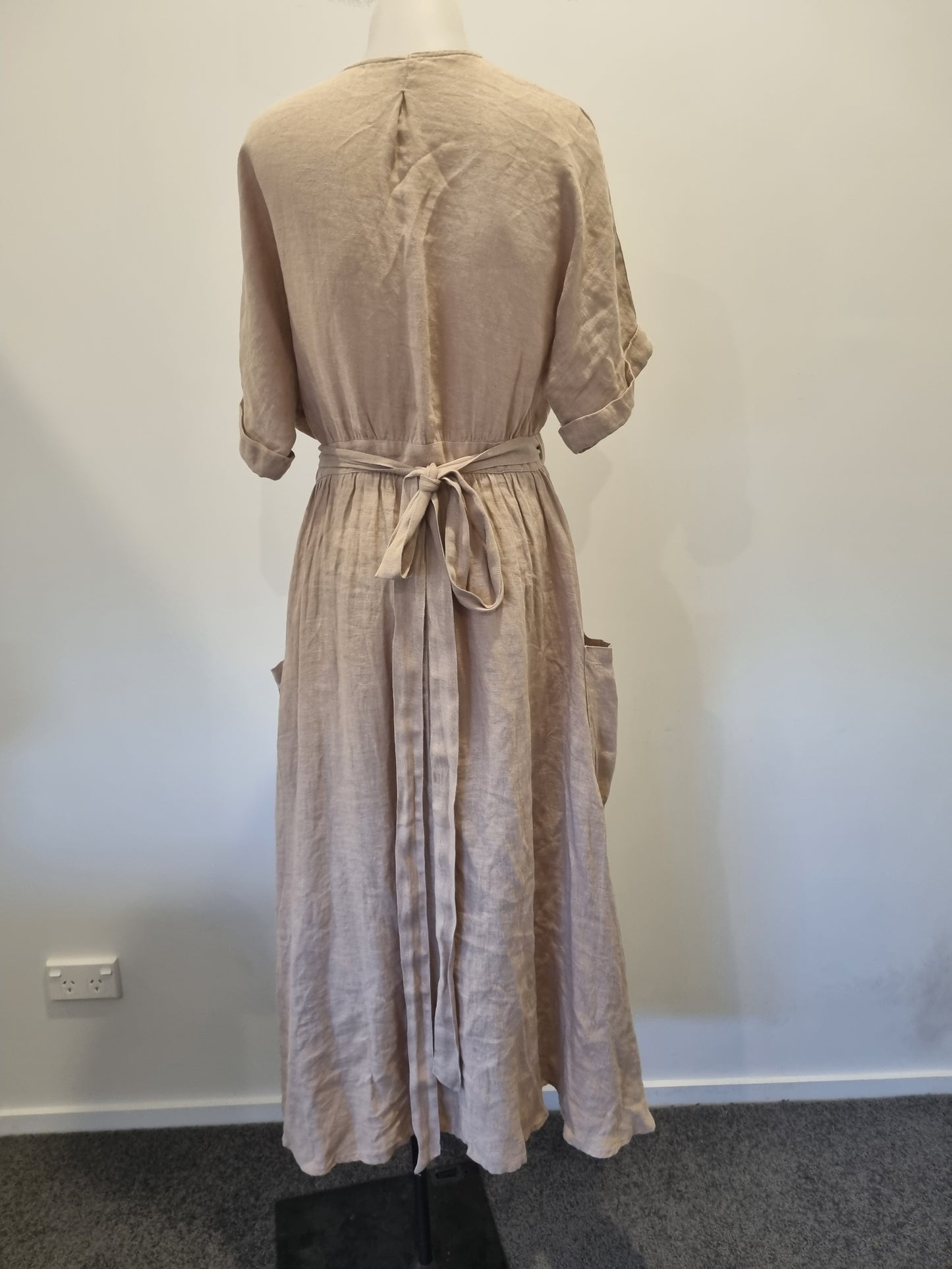 Brave + True Linen Wrap Dress - Size 14