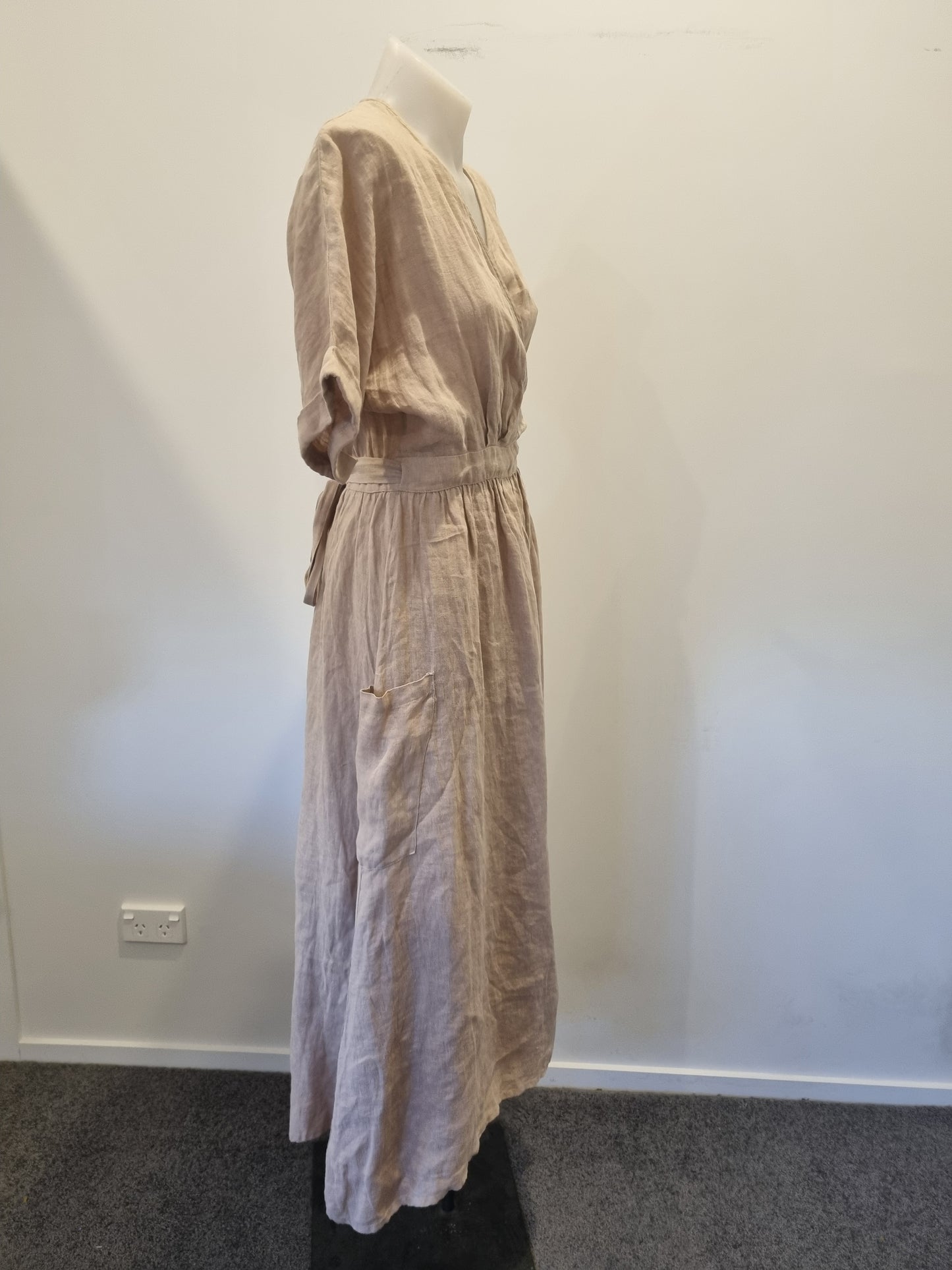 Brave + True Linen Wrap Dress - Size 14