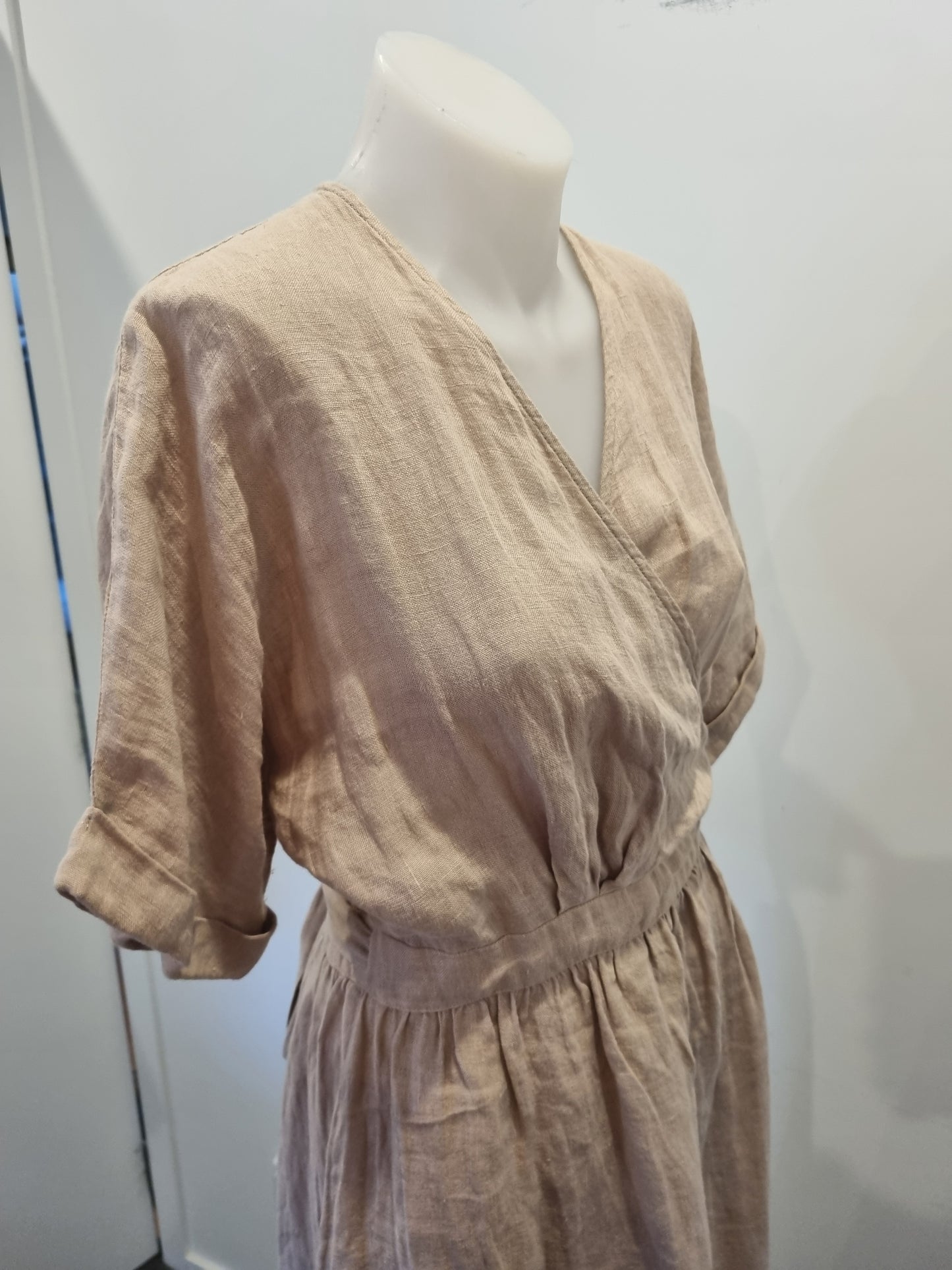 Brave + True Linen Wrap Dress - Size 14