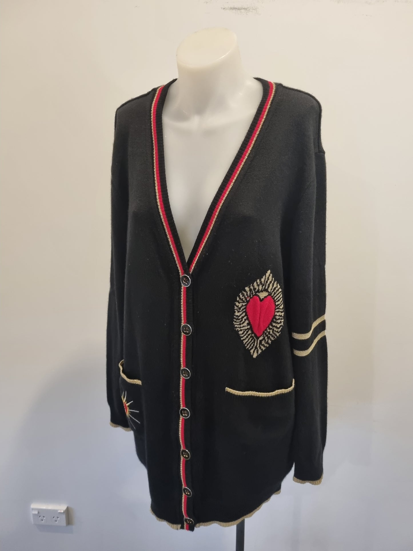 Paula Ryan Merino Cardigan - Size L