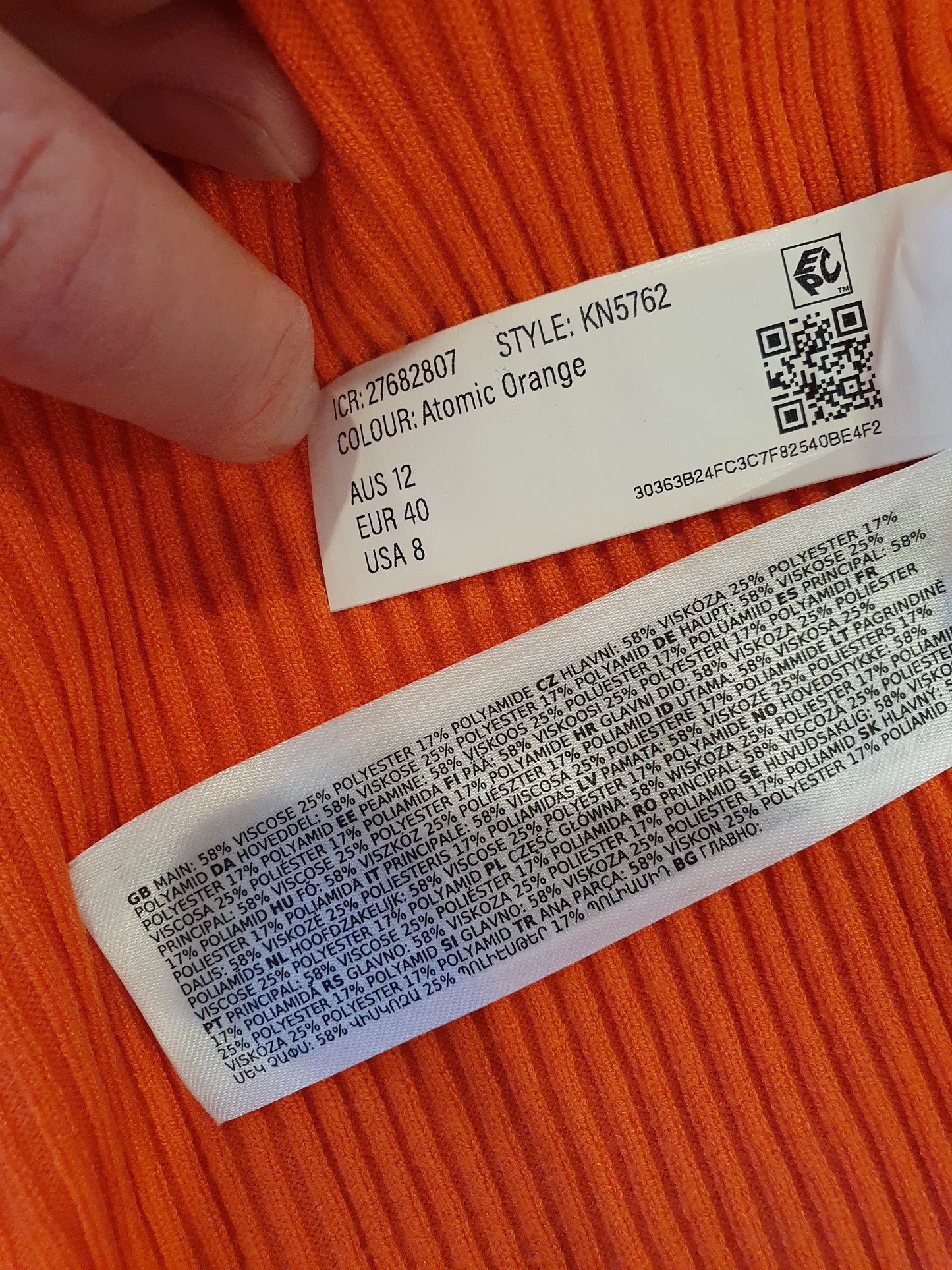 Forever New Ribbed Dress - Size 12