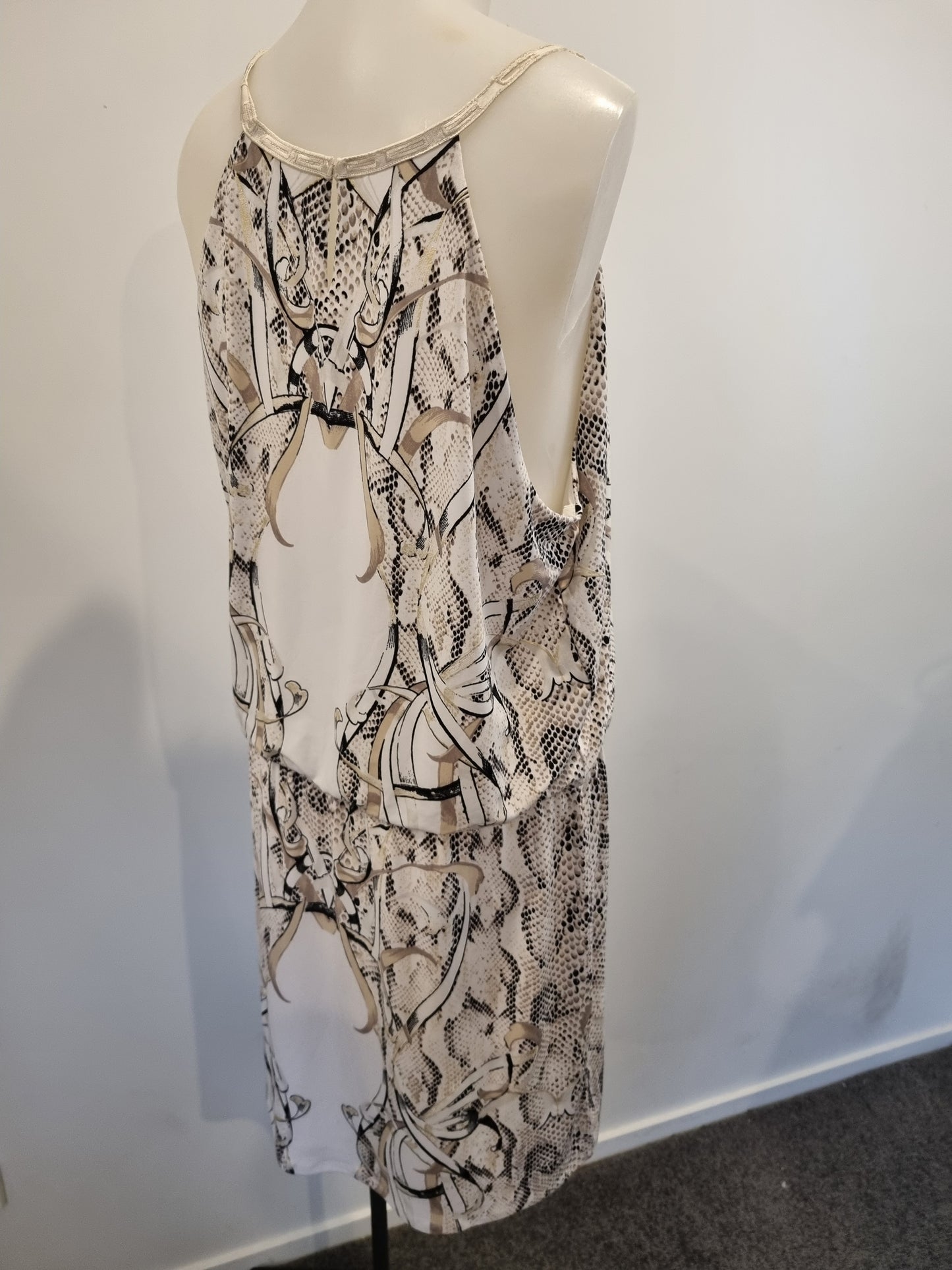 White Black Dress - Size L