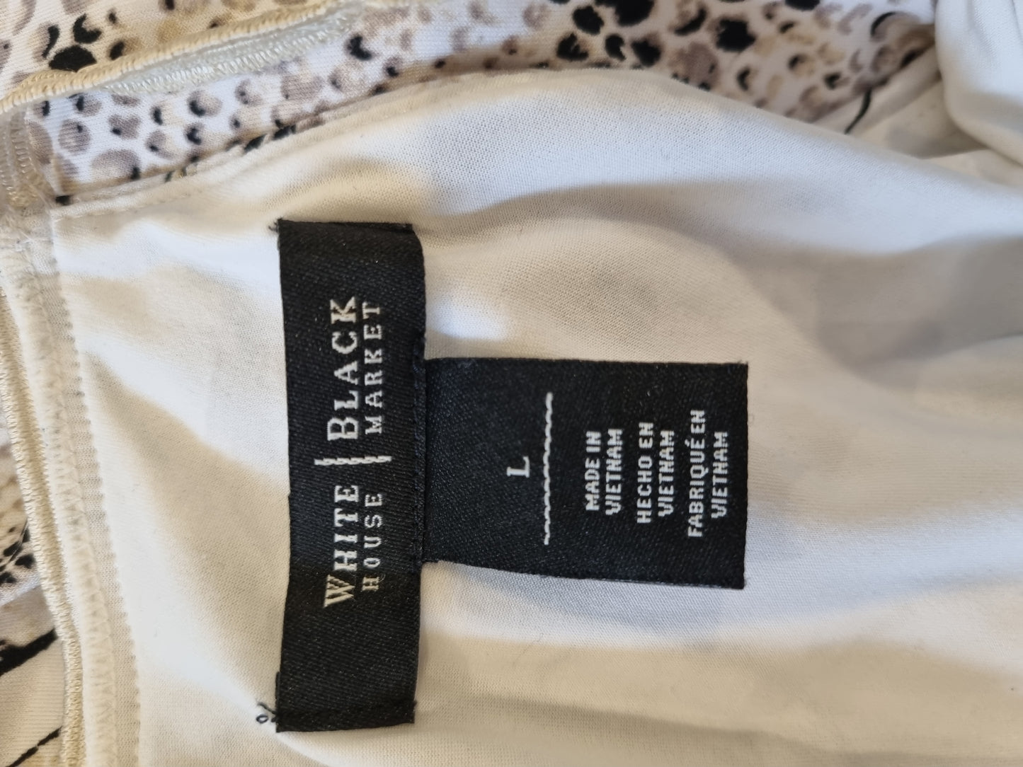 White Black Dress - Size L
