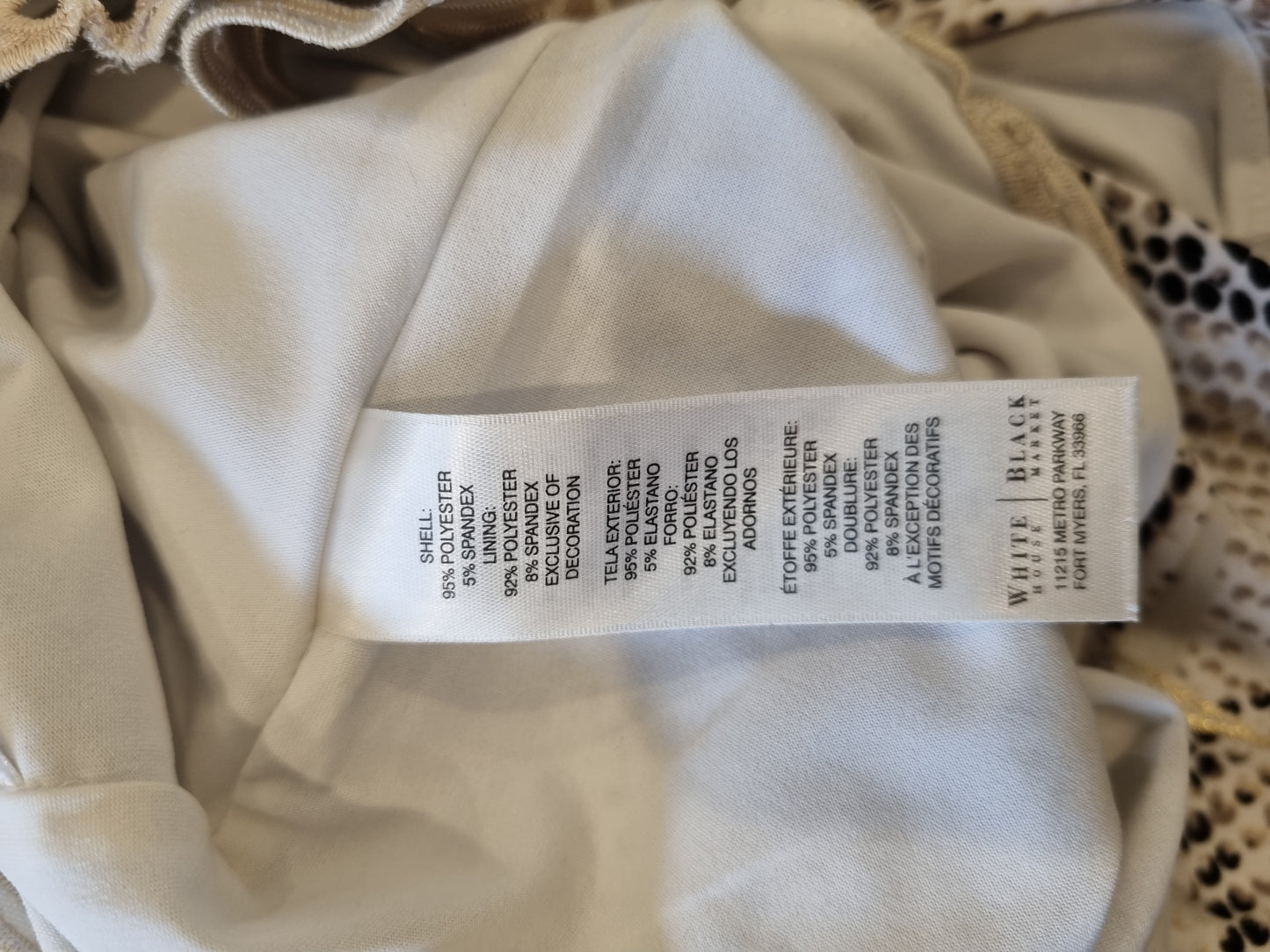 White Black Dress - Size L