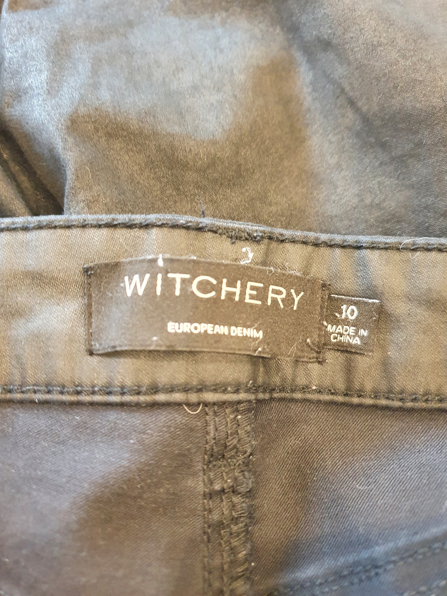 Witchery Coated Jeans - Size 10