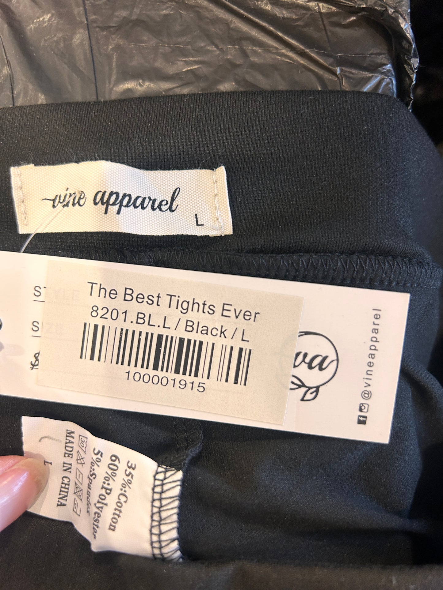 Vine Apparel Leggings/Tights - Size L (BNWT)