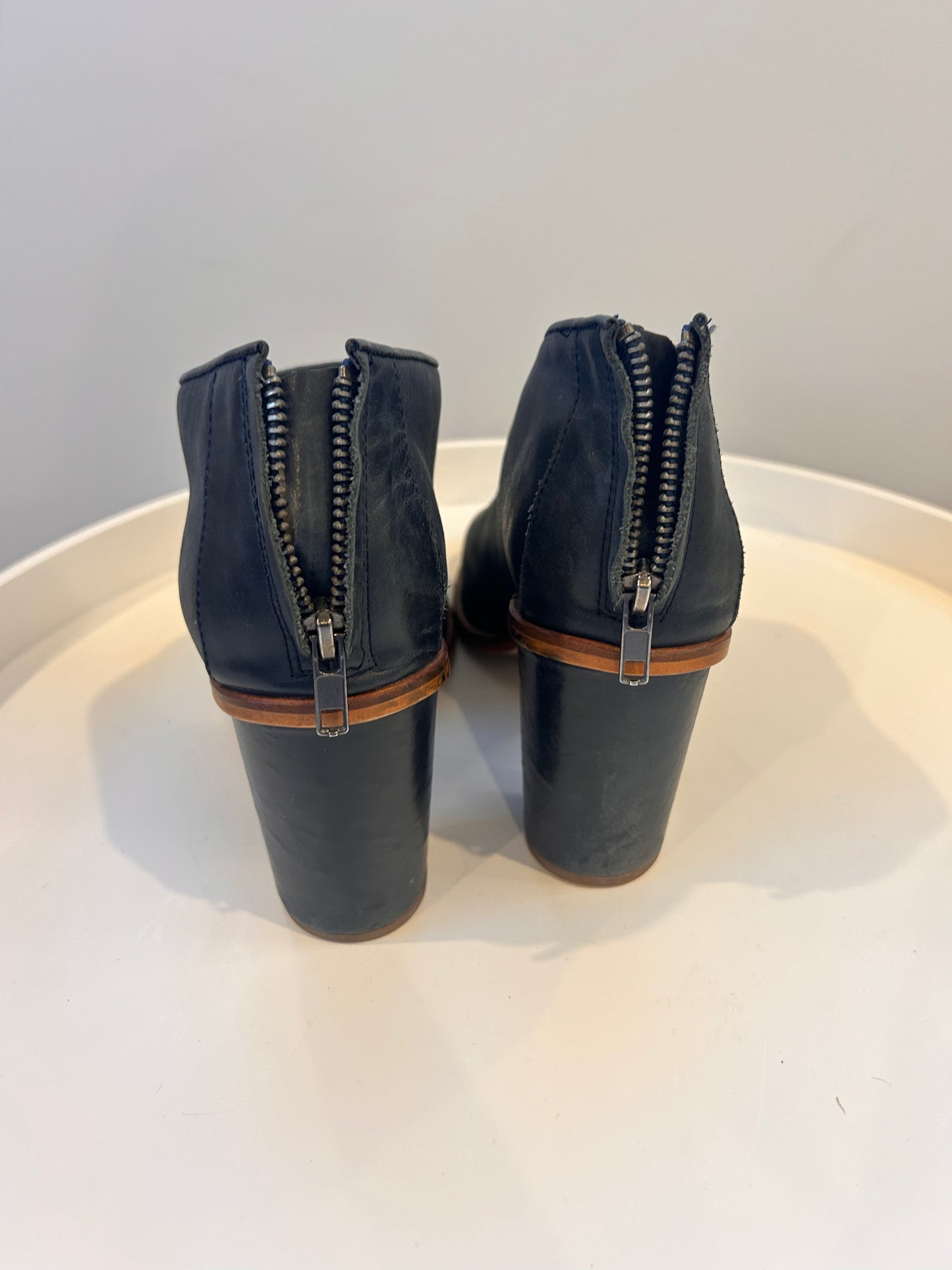 Django & Juliette Navy Ankle Boots - Size 40