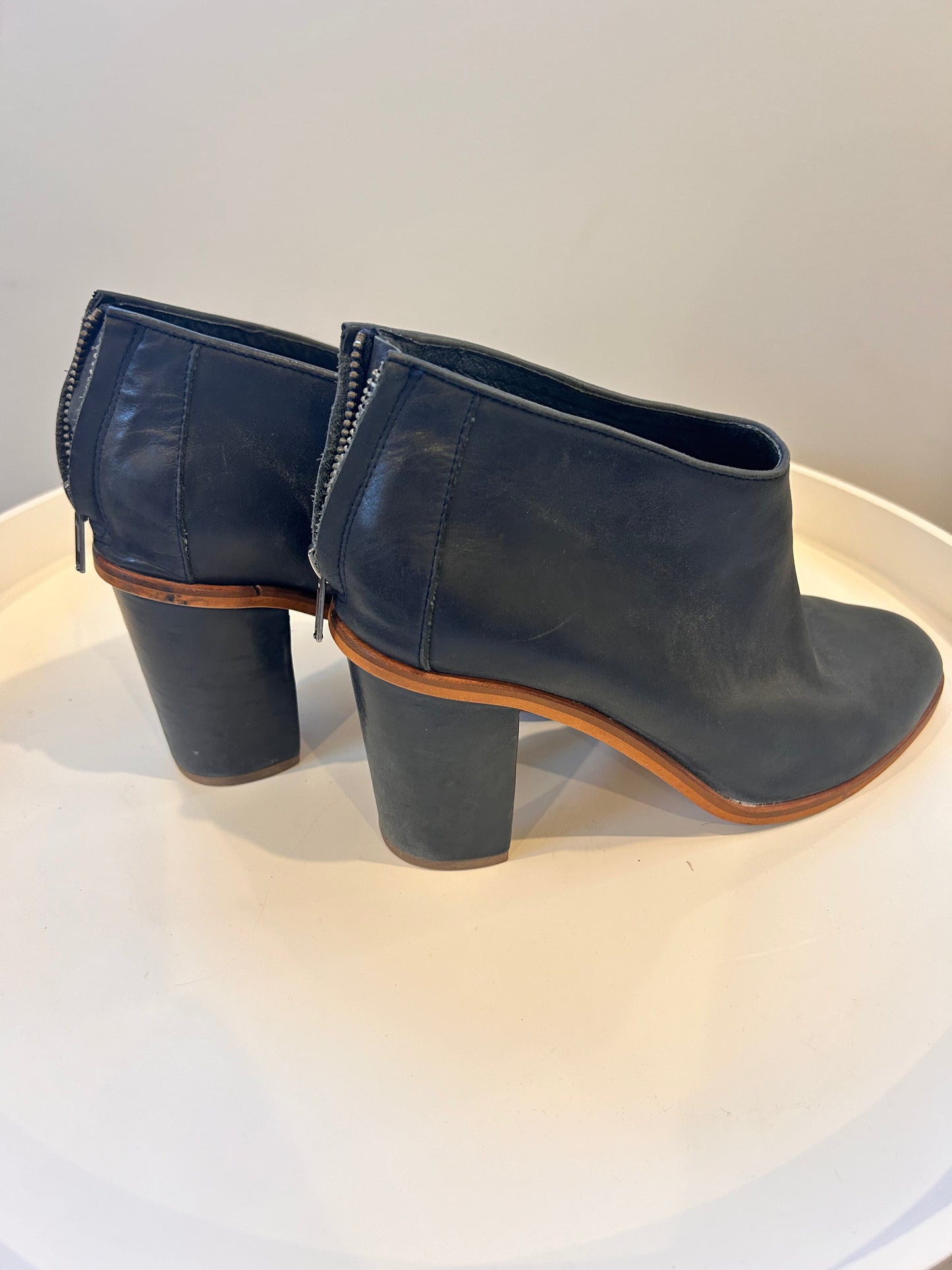 Django & Juliette Navy Ankle Boots - Size 40