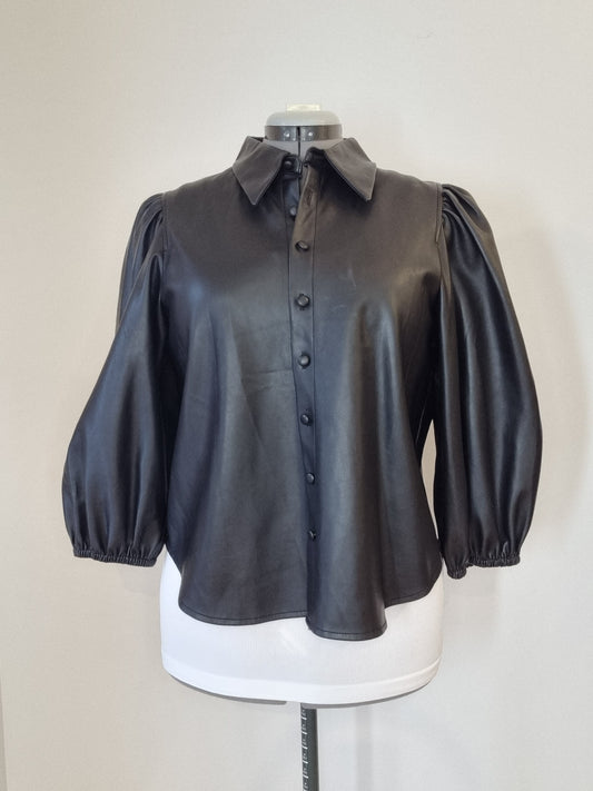 Zara Leather Look shirt - Size L