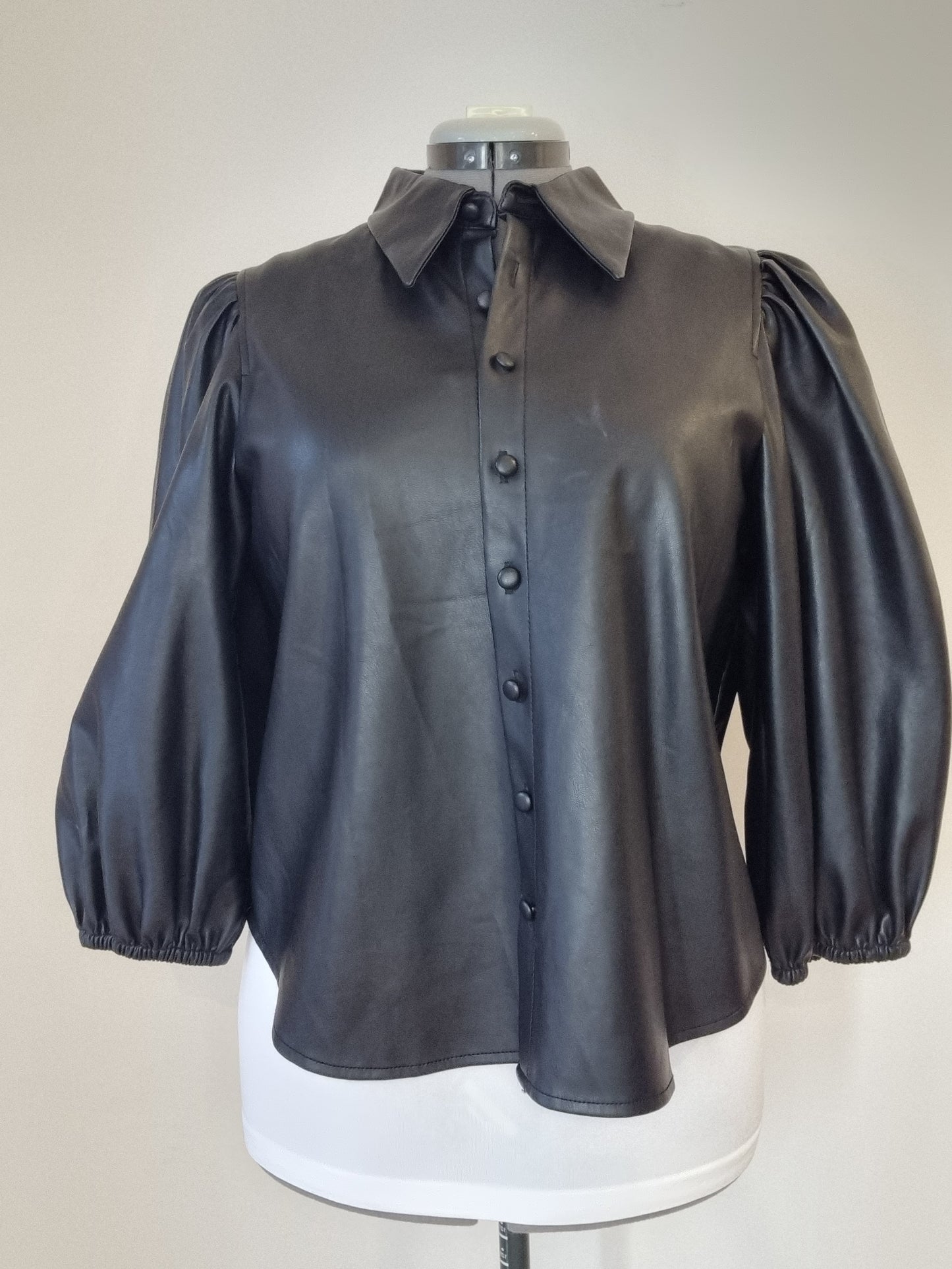 Zara Leather Look shirt - Size L