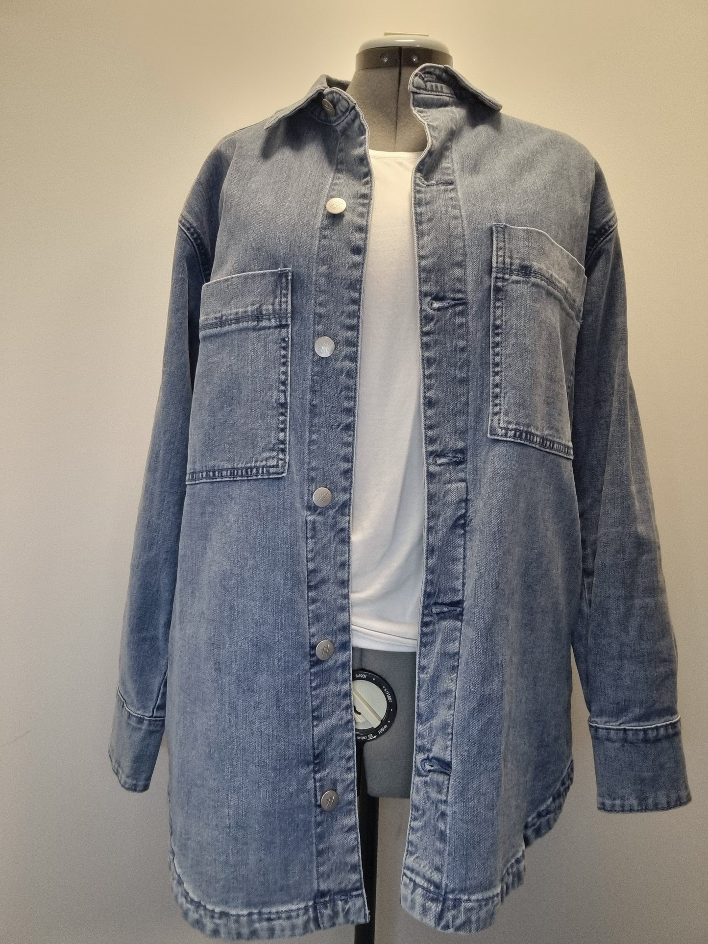 Moochi Longline Oversize Denim Jacket / Shirt - Size XS