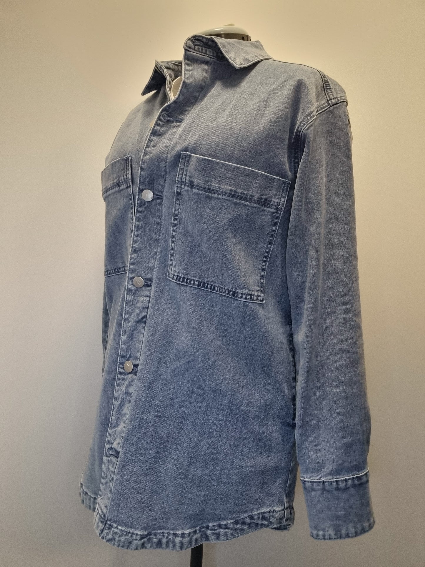 Moochi Longline Oversize Denim Jacket / Shirt - Size XS