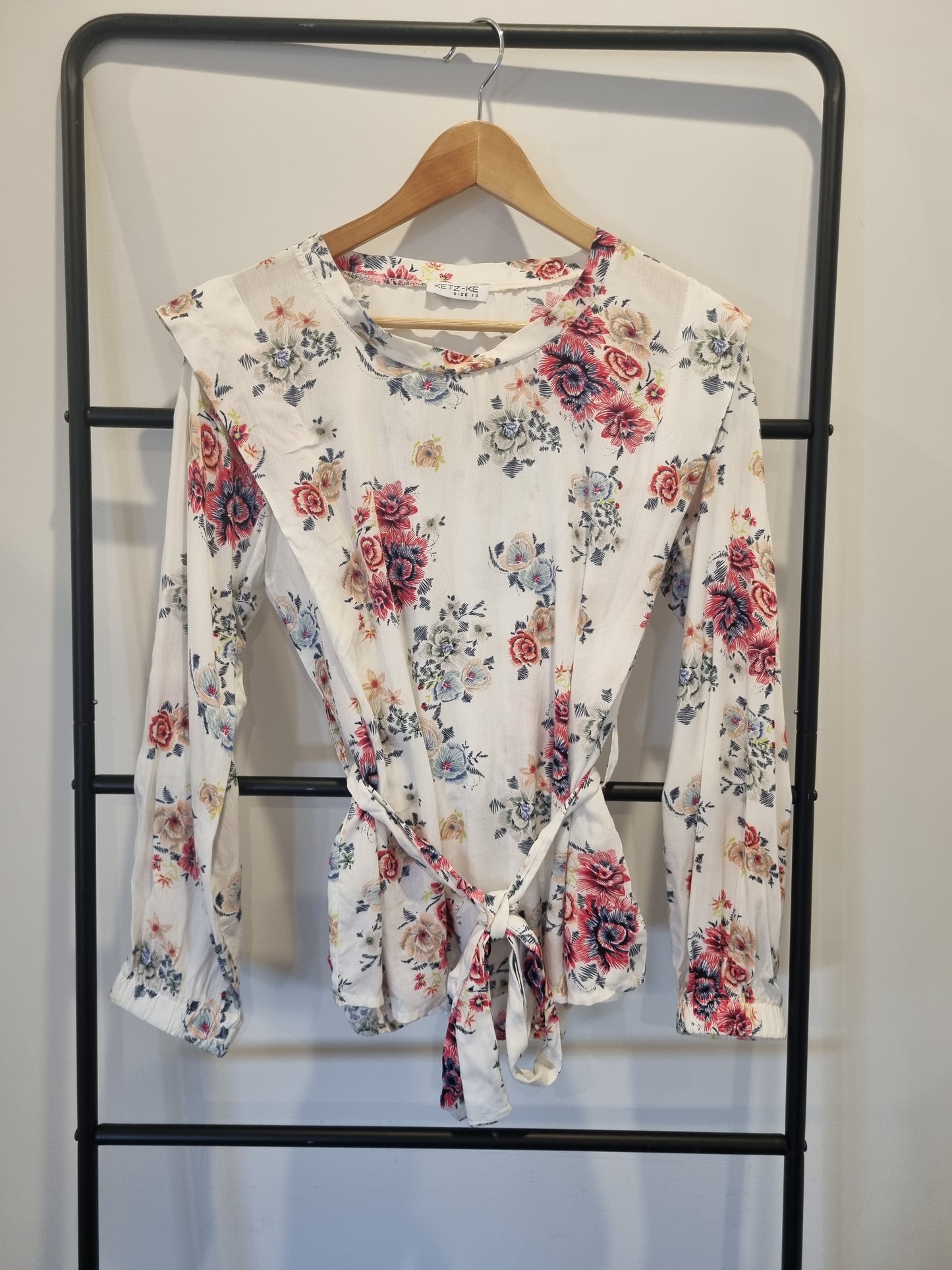 Ketz-ke Floral Blouse - Size 10