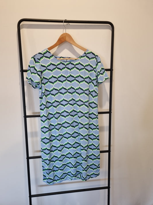 Elm Short Sleeve Shift Dress - Size 8