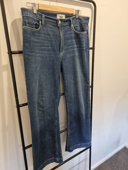 Paige Wide Leg Ankle Jeans, 14