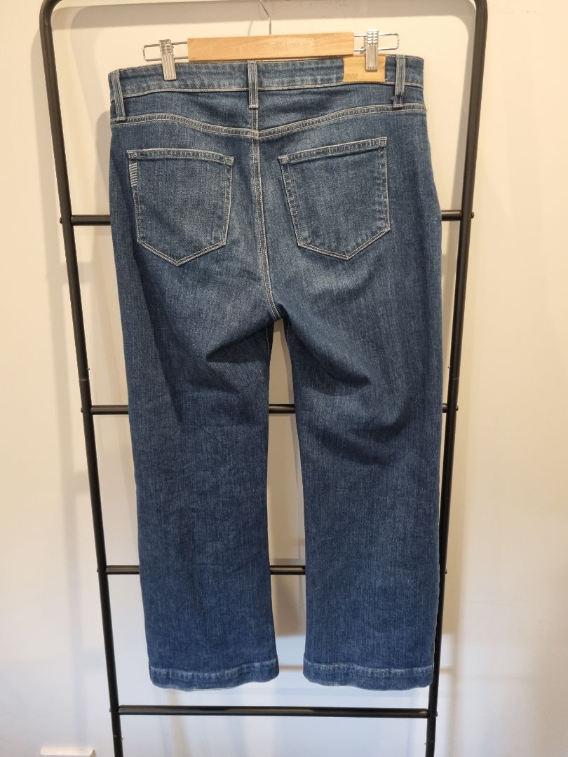 Paige Wide Leg Ankle Jeans, 14