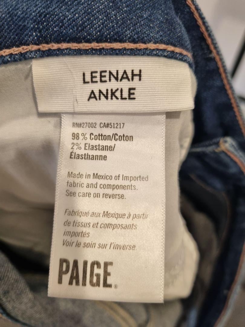 Paige Wide Leg Ankle Jeans, 14