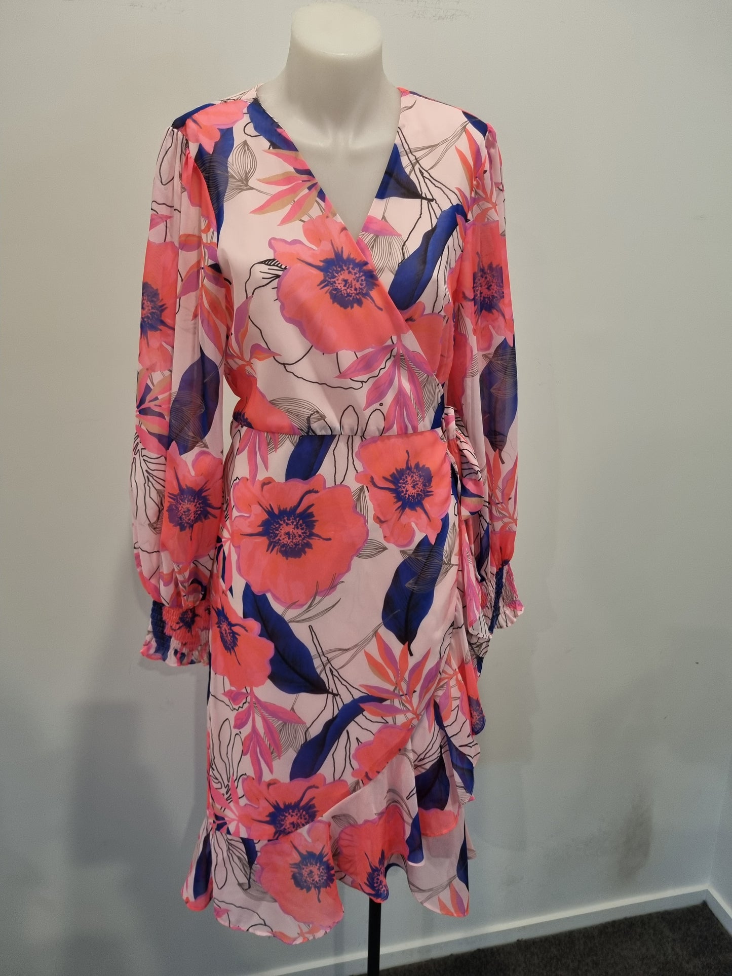 Augustine Mini Wrap Dress - Size XS
