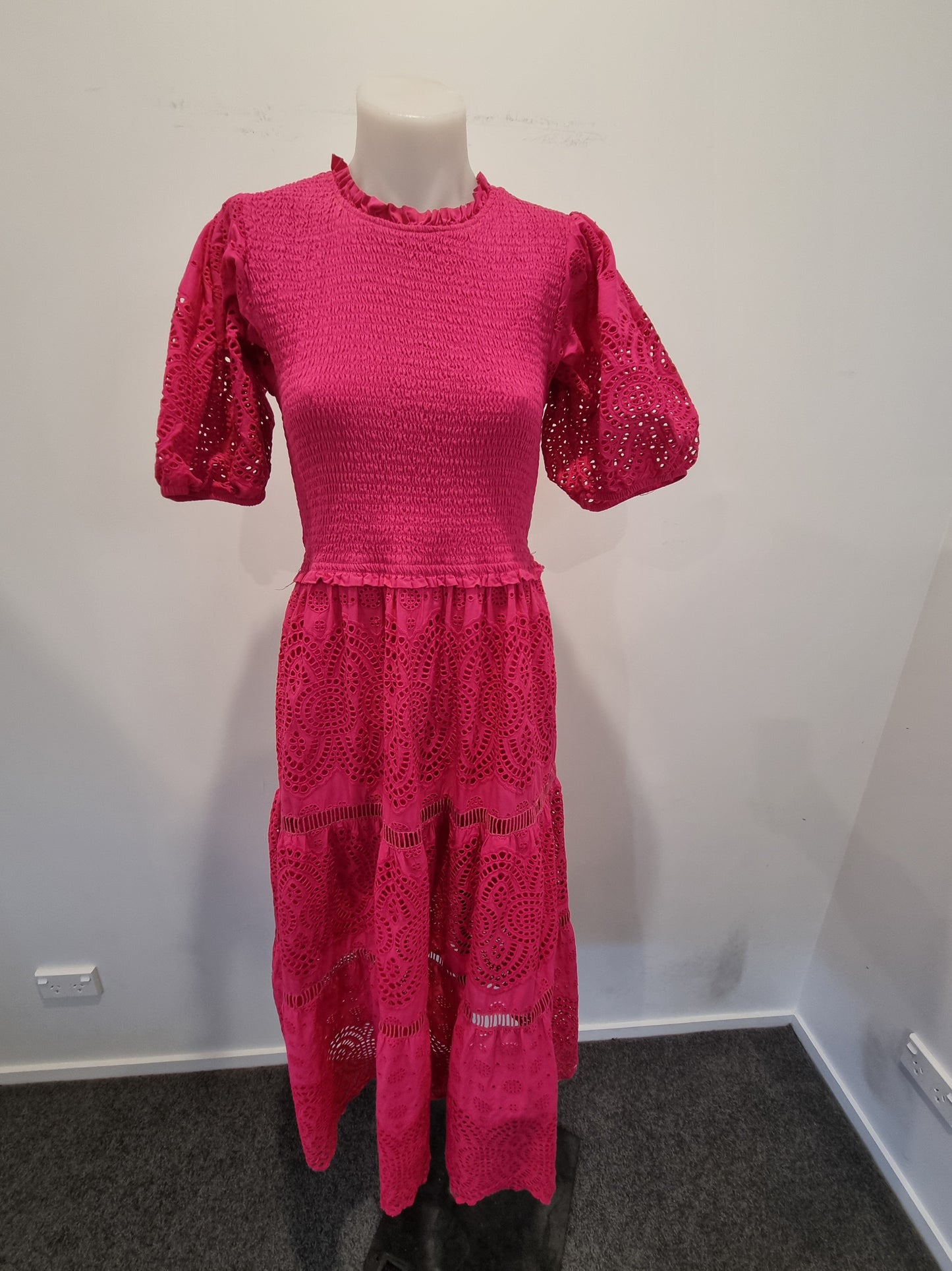 Decjuba Maxi Broderie Dress - Size 10